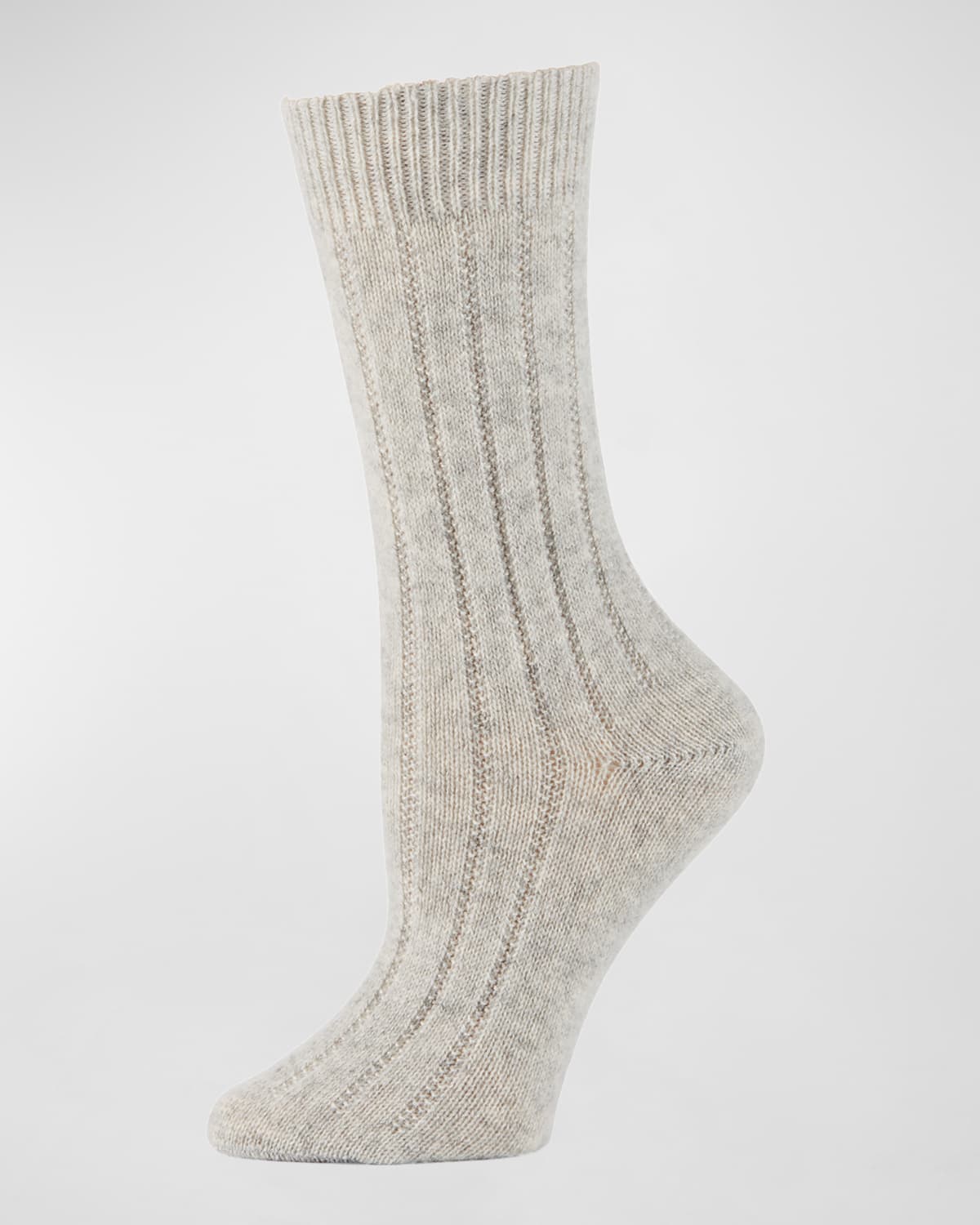 Cashmere Ribbed Socks