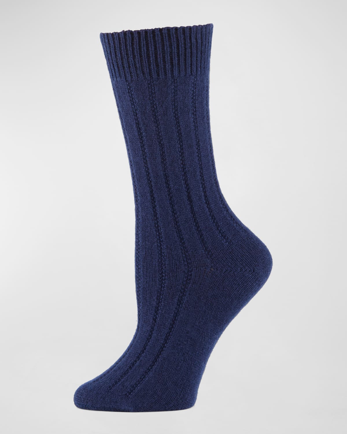 Neiman Marcus Cashmere Ribbed Socks | Smart Closet
