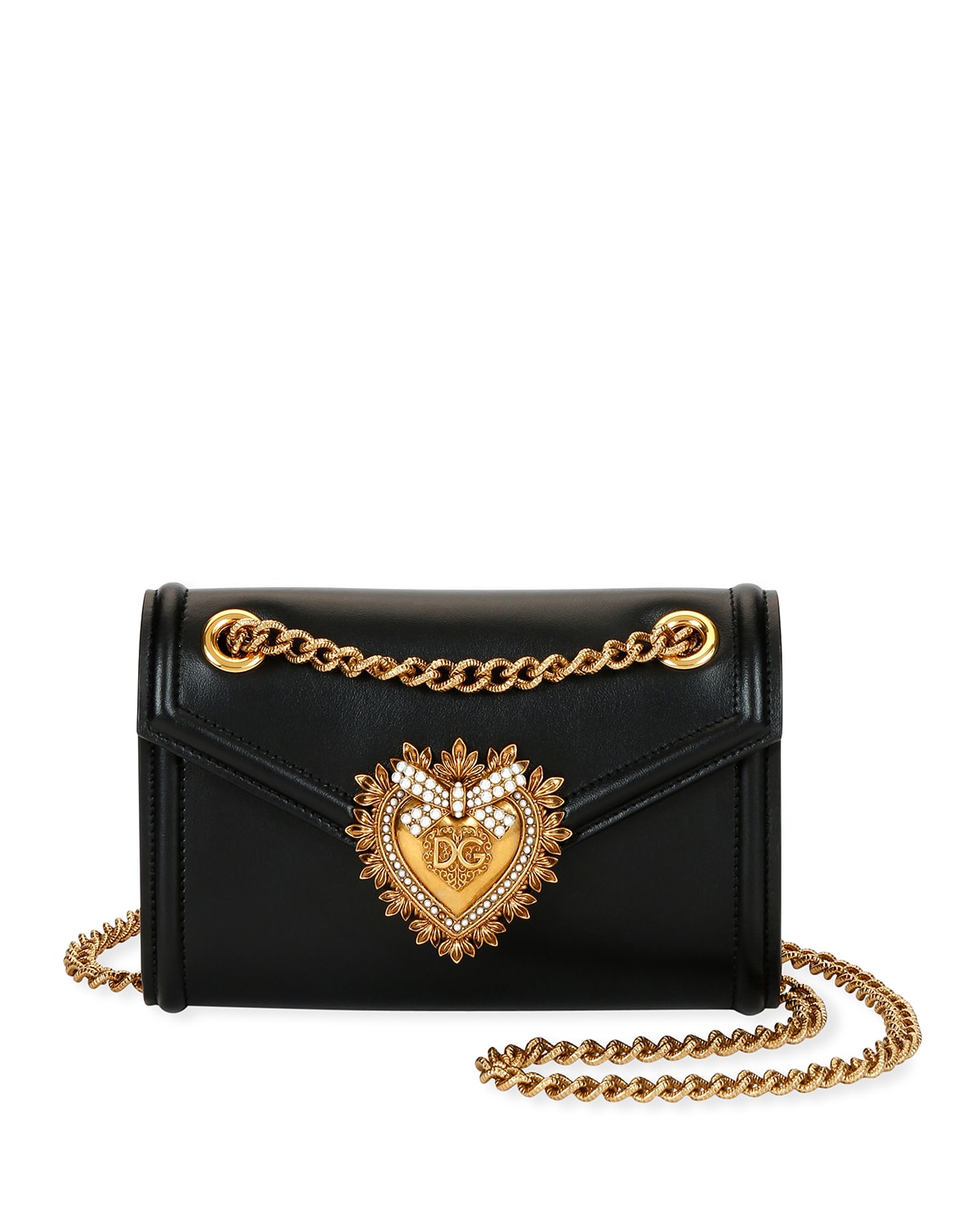 Dolce Gabbana Black Mini Devotion Bag Smart Closet