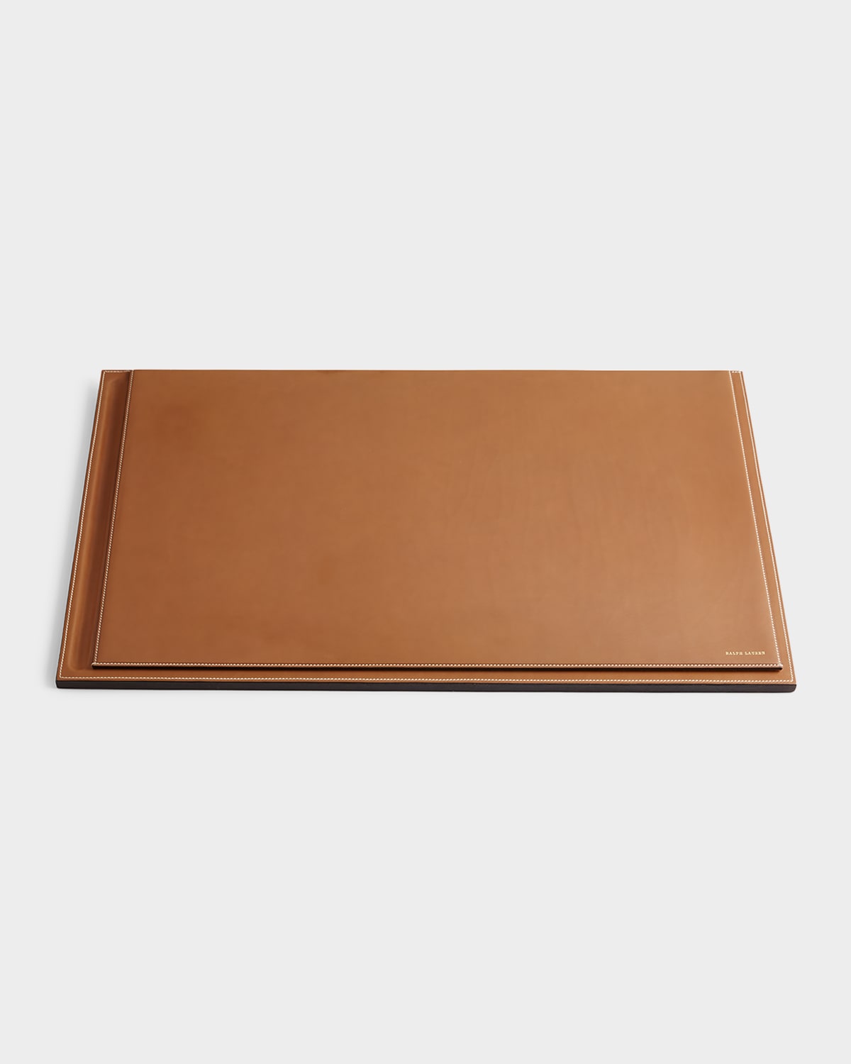 Polo Ralph Lauren Leather Brennan Blotter In Saddle