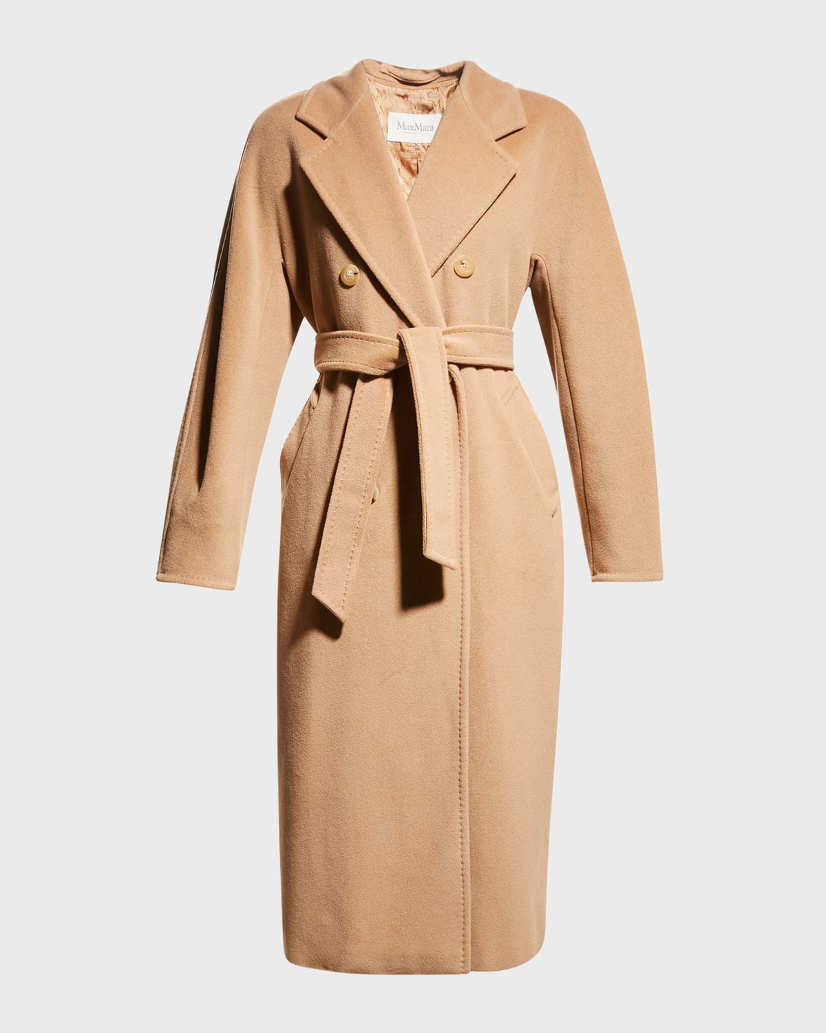 Wool-Cashmere Double-Breasted Madame Coat