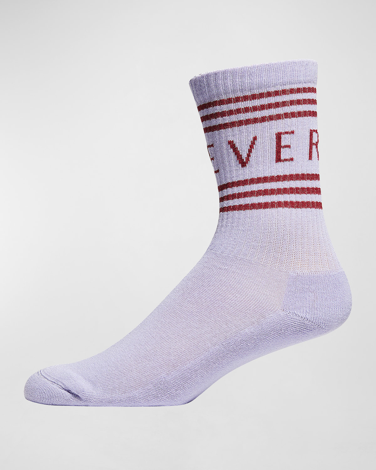 Versace Men's Athletic Band Socks In Orchird Bordeaux