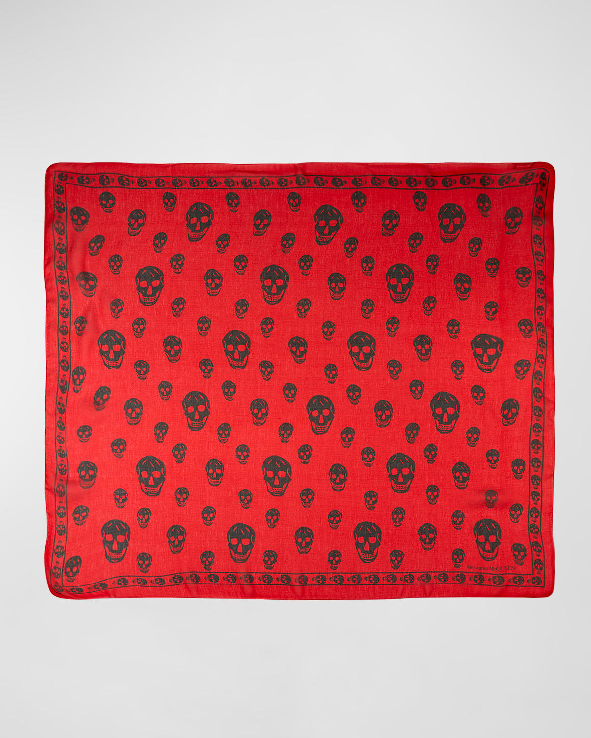 Silk Chiffon Skull Scarf