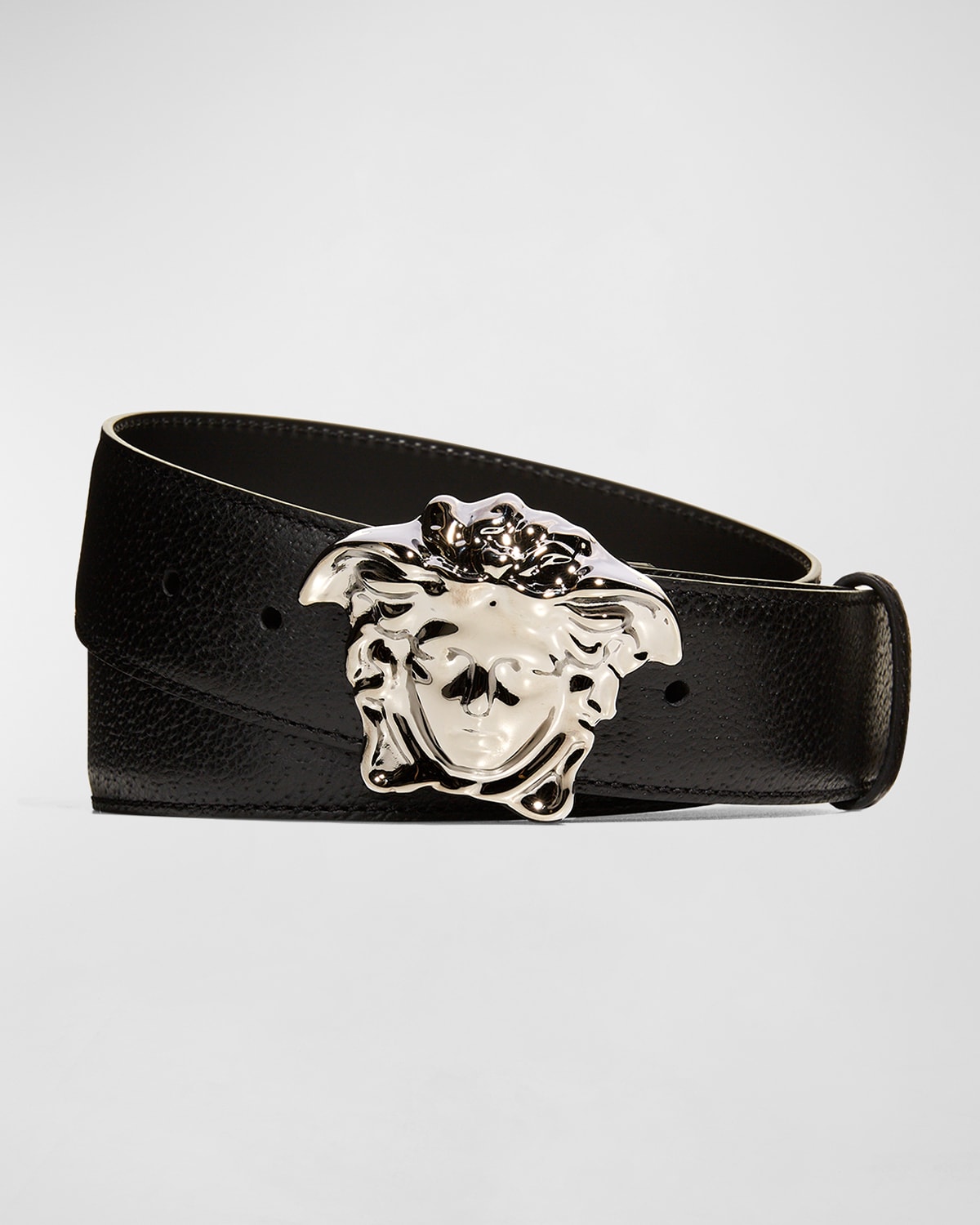 Versace White Leather Medusa Belt 105CM