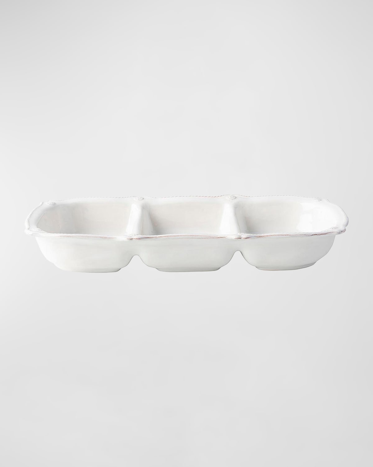 Juliska Berry & Thread Whitewash Triple Section Server In Whitewash