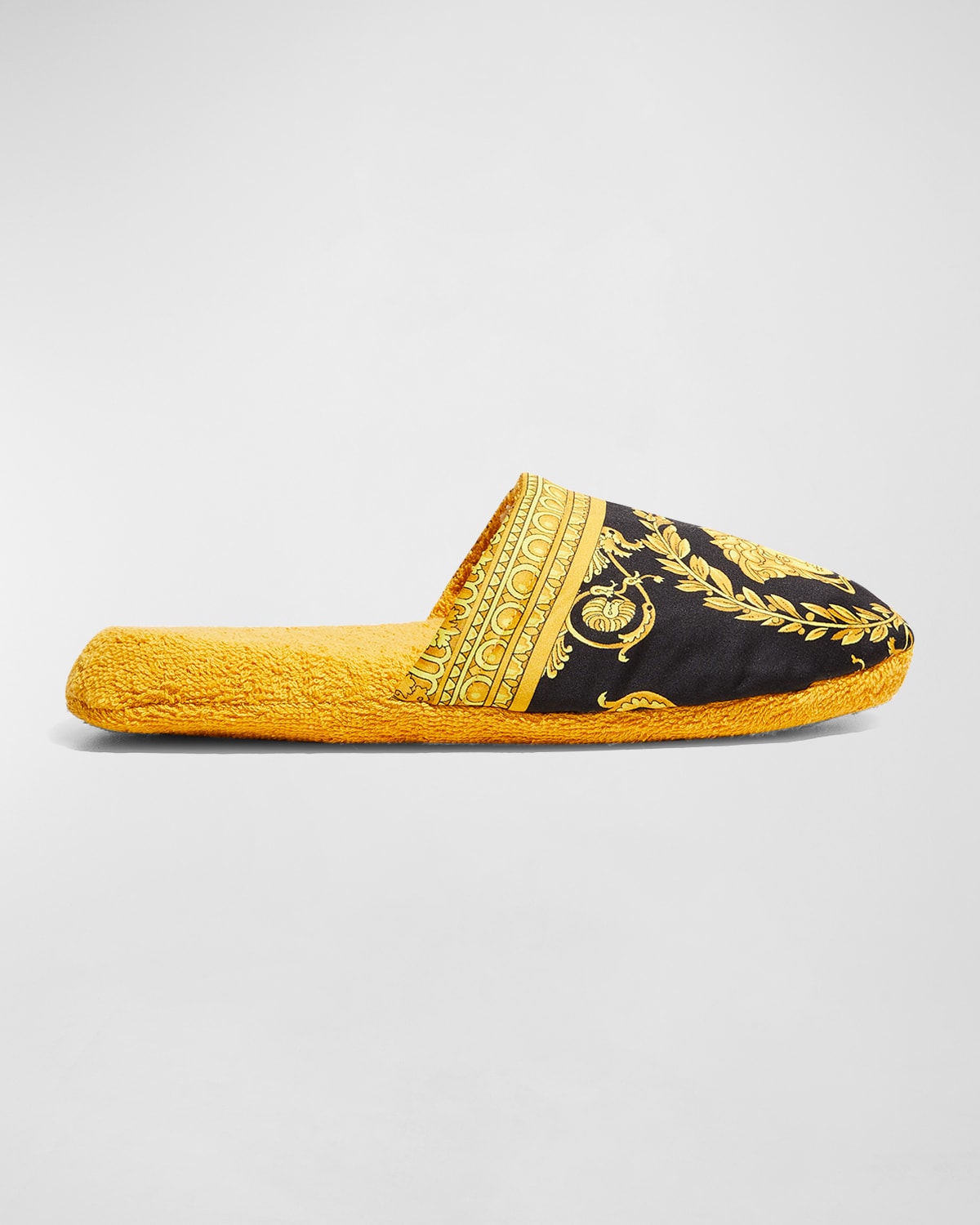 Men's Barocco-Print Mule Slippers