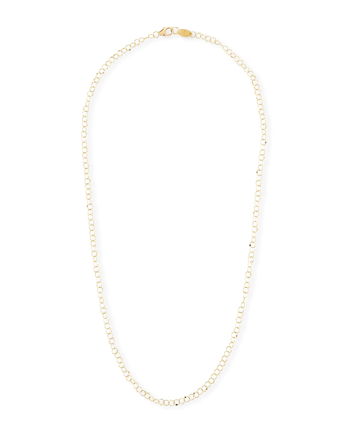 Jude Frances 18k Gold Hammered Circle Chain Necklace, 18"L