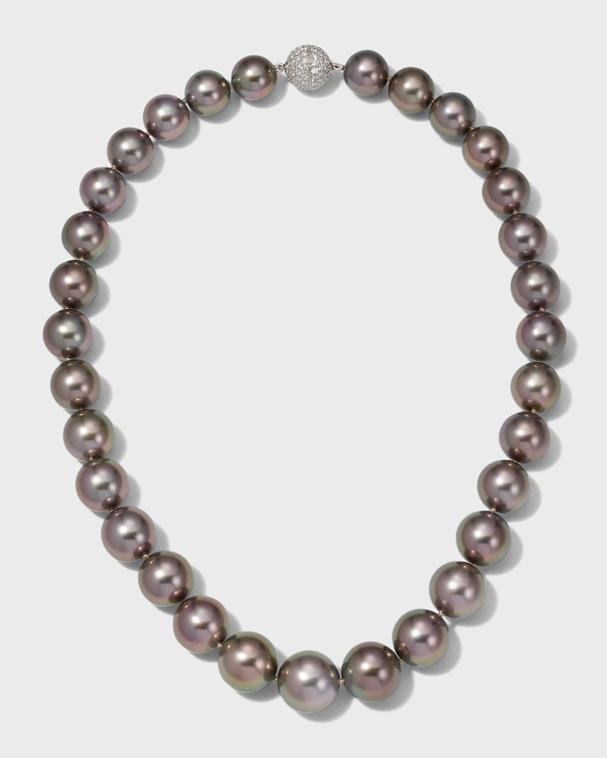 Assael White Gold Tahitian 11-14mm Pearl Necklace, 16"L