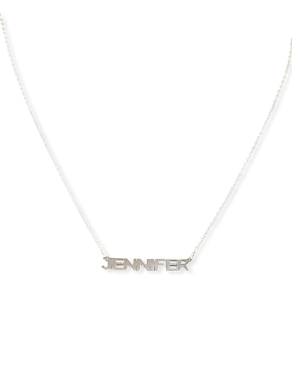 Jennifer Zeuner Mercer Personalized Nameplate Pendant Necklace