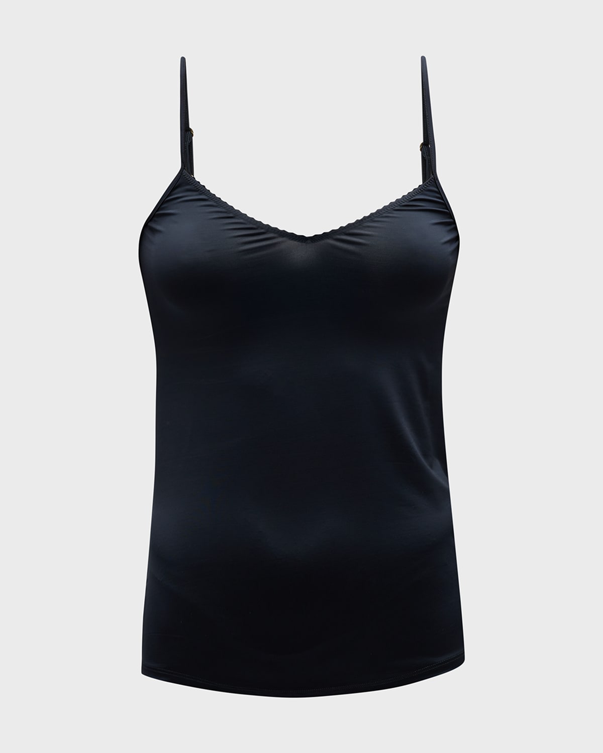 Hanro Satin Deluxe Spaghetti Camisole In Black