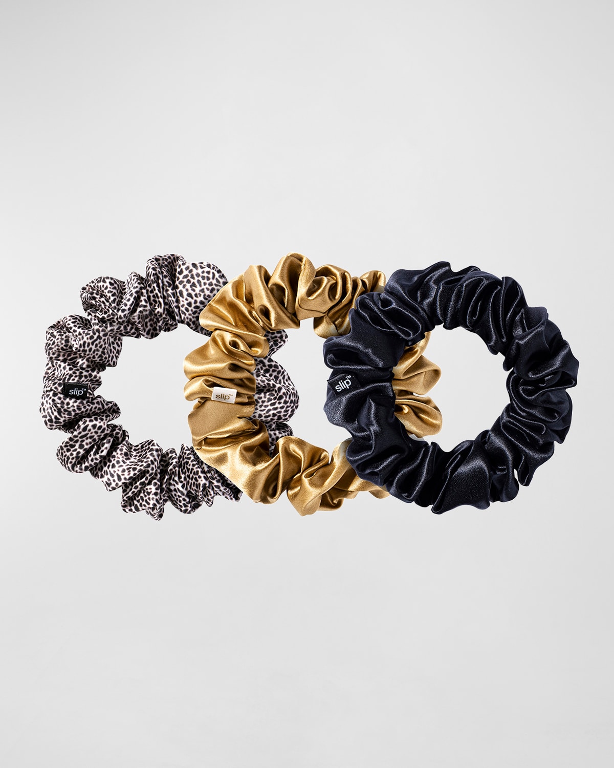 Pure Silk Large Scrunchies, 3-Pack