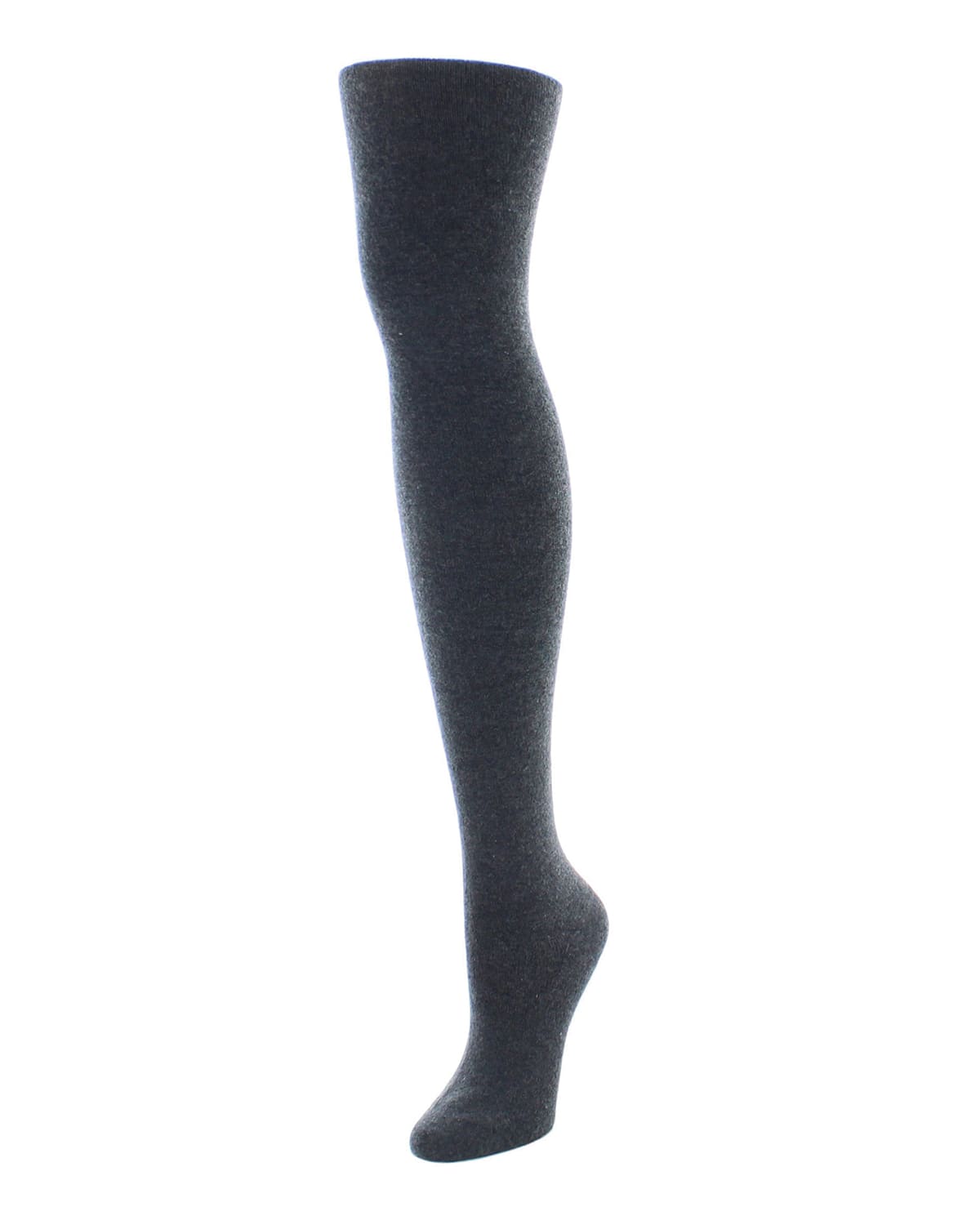 Natori Flat-knit Sweater Tights In Dark Gray Heather