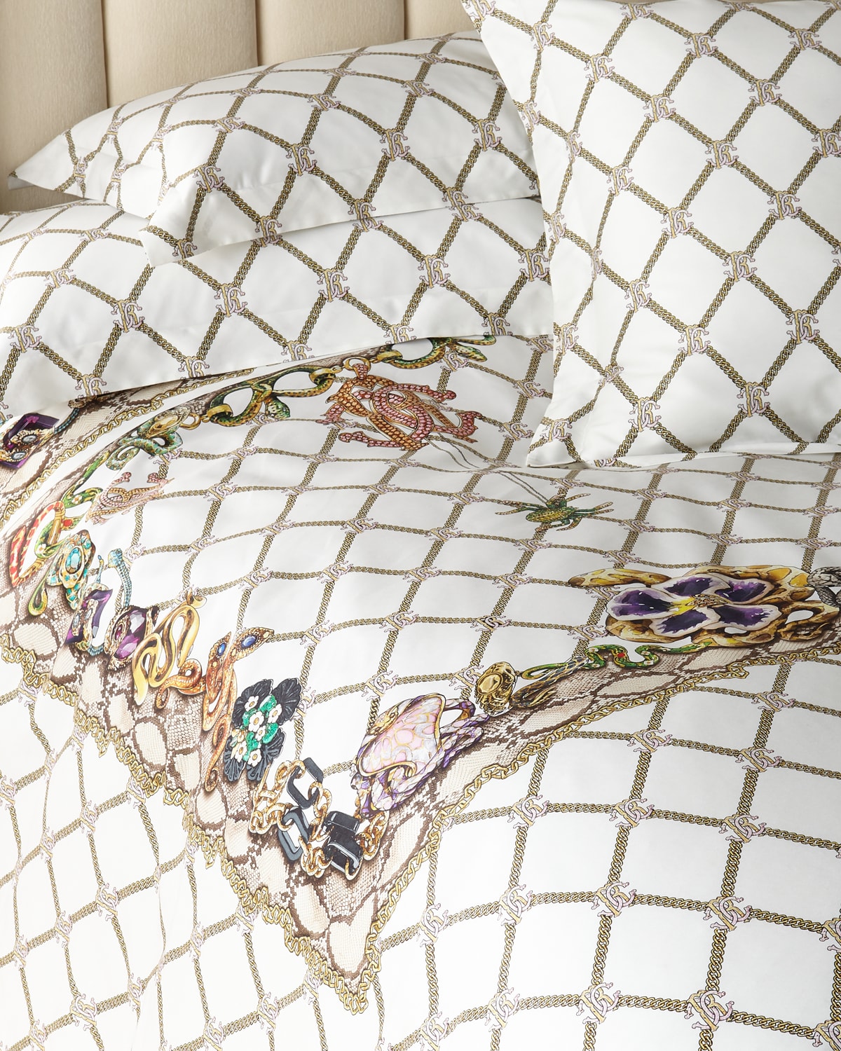 Roberto Cavalli Spider Queen Duvet Cover In Multi