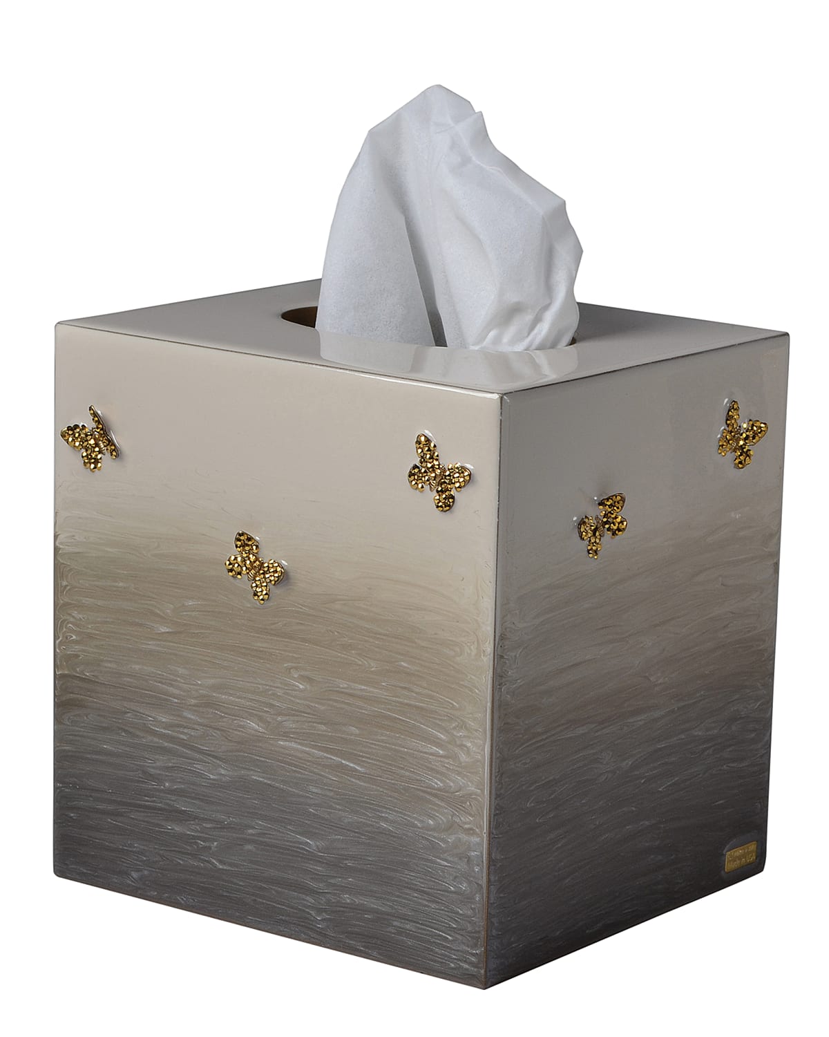 Mike & Ally Breeze Boutique Tissue Box Holder In Yellow/brown