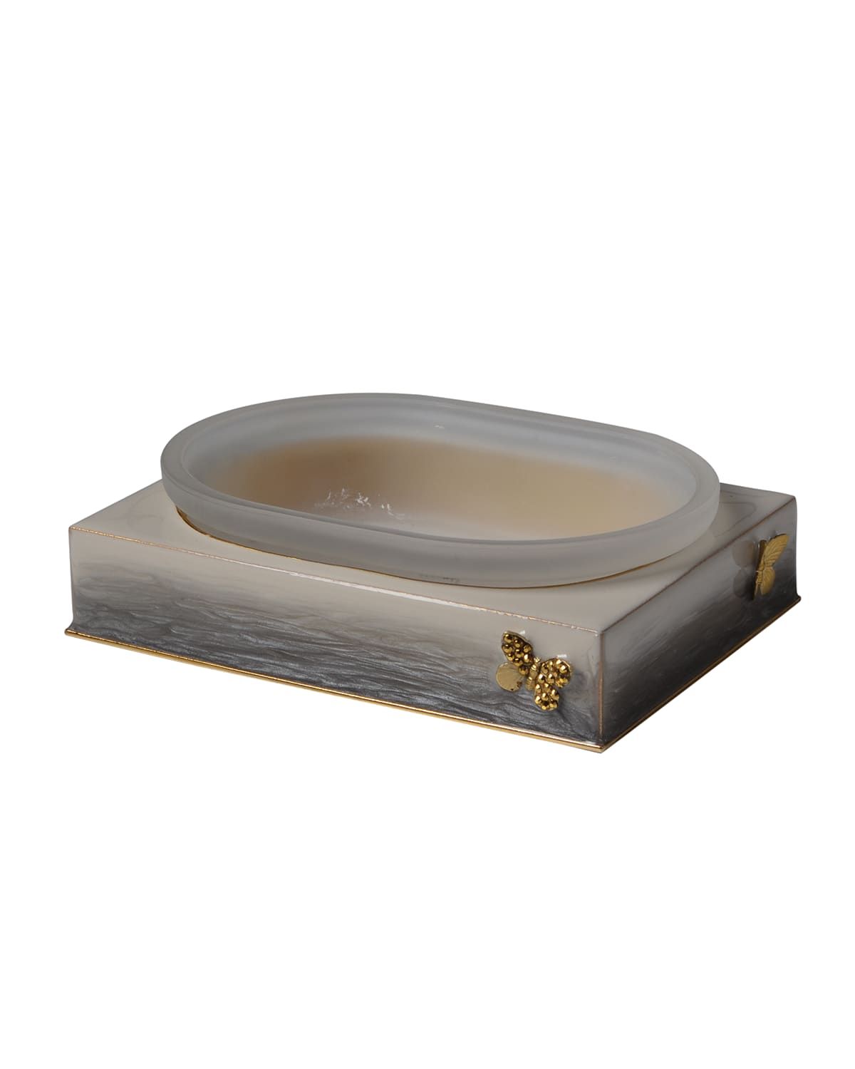 Mike & Ally Breeze Square Soap Dish In Yellow/brown