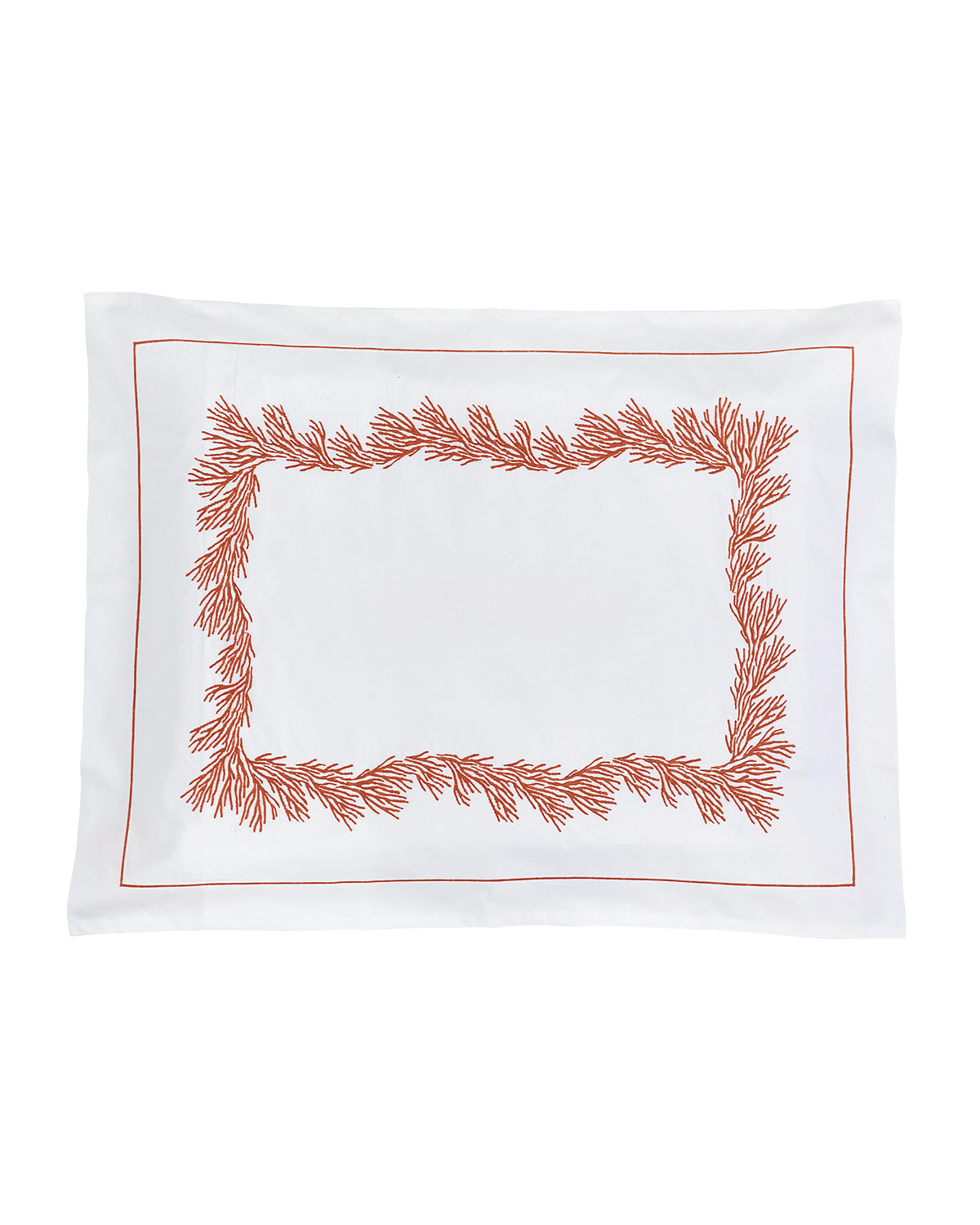 Matouk 520 Thread-count Standard Pillowcase Pair In Red