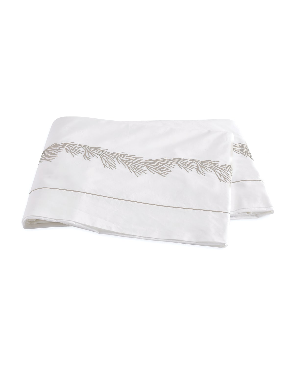 Matouk 520 Thread-count King Flat Sheet In Beige