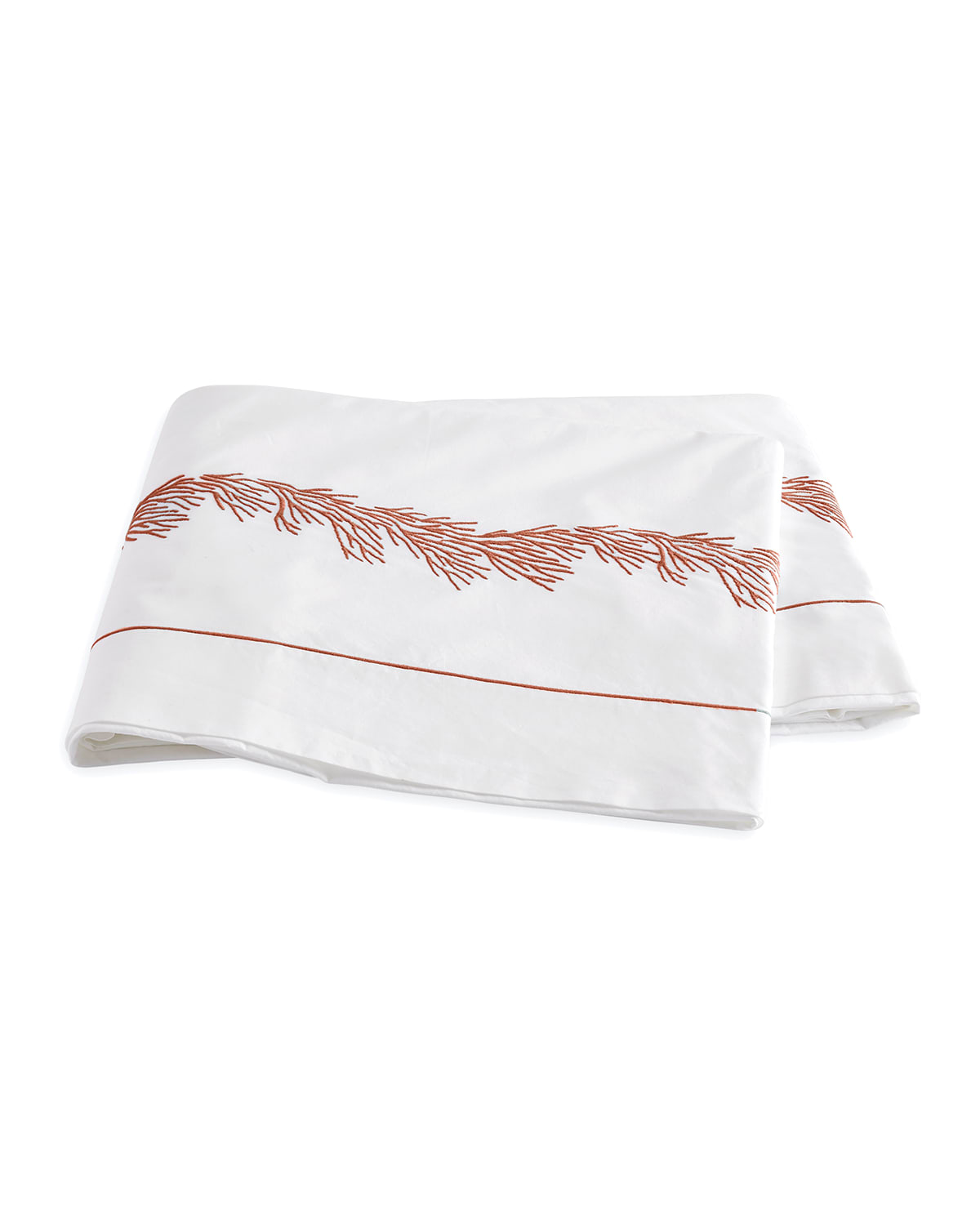 Matouk 520 Thread-count King Flat Sheet In Red