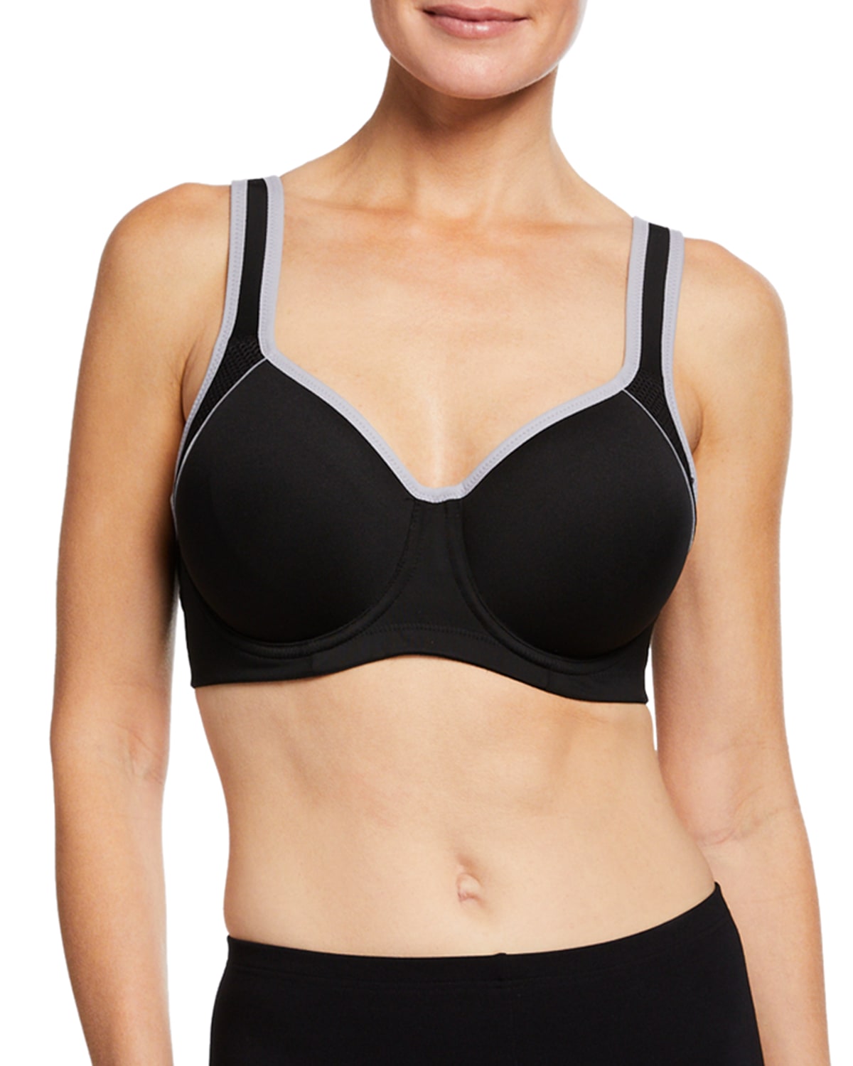 Wacoal Contour Spacer Sports Bra In Black/gray