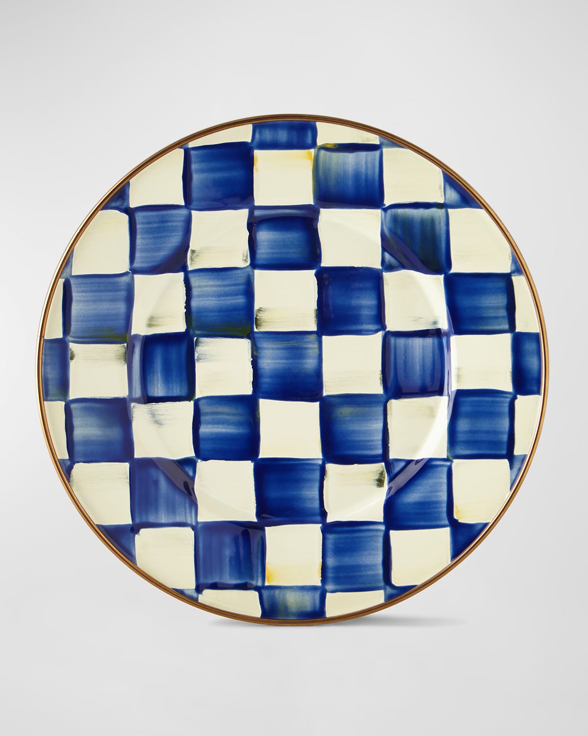 Mackenzie-childs Royal Check Dinner Plate
