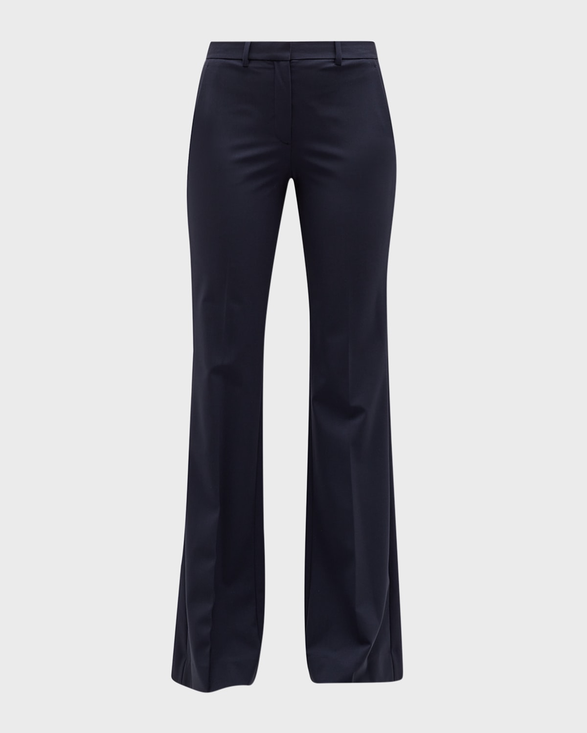 Theory Demitria Good Wool Suiting Pants In Navy
