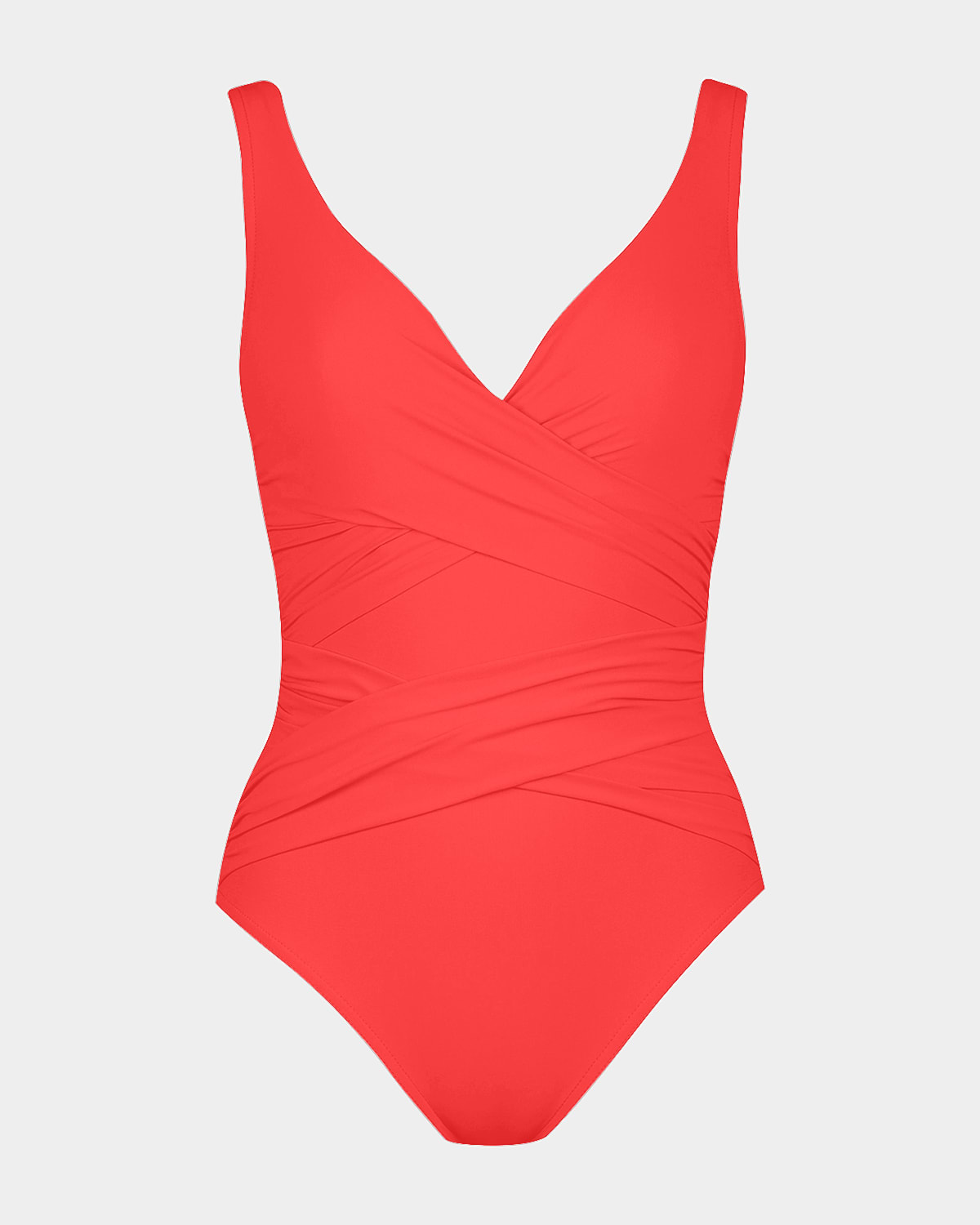 Karla Colletto Criss-cross One-piece Swimsuit In Cherry