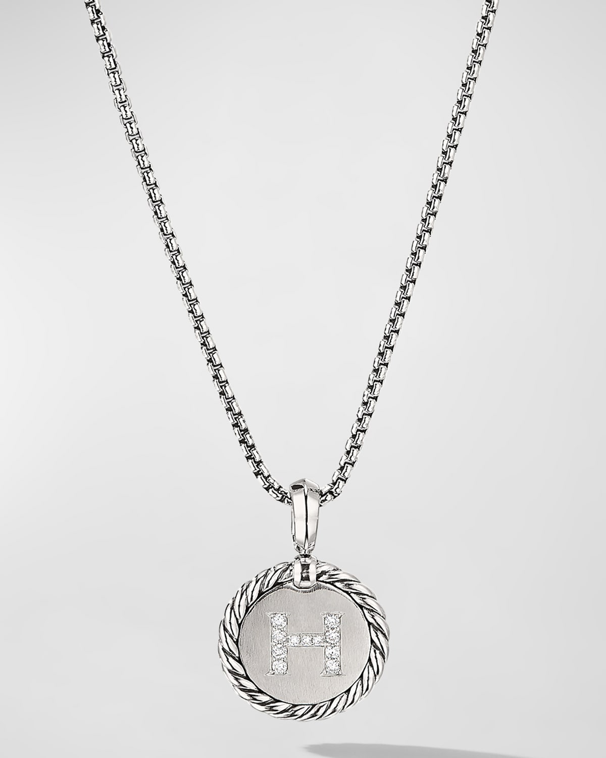 David yurman initial necklace silver on sale