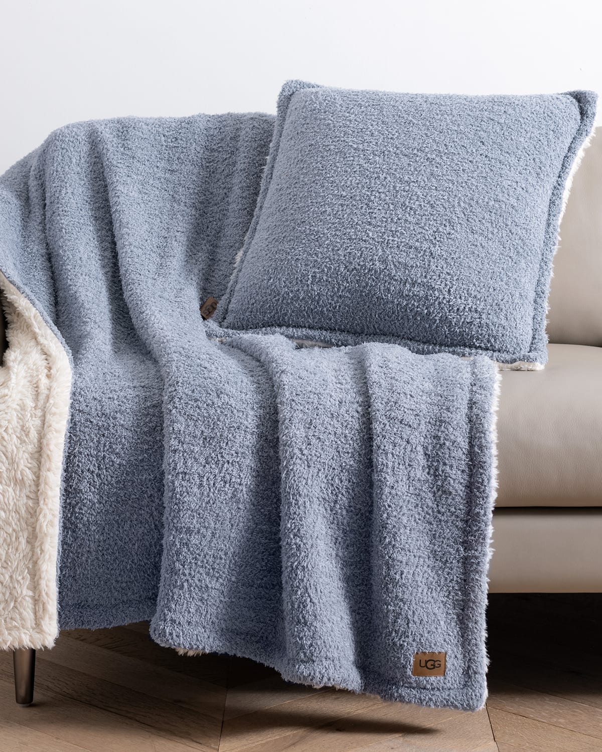 Shop Ugg Ana Knit Pillow In Chambray