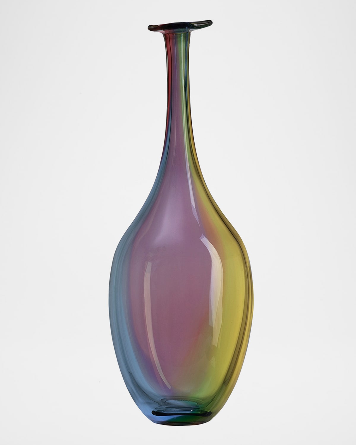 Kosta Boda Fidji Small Bottle Vase In Blue/green/ameth
