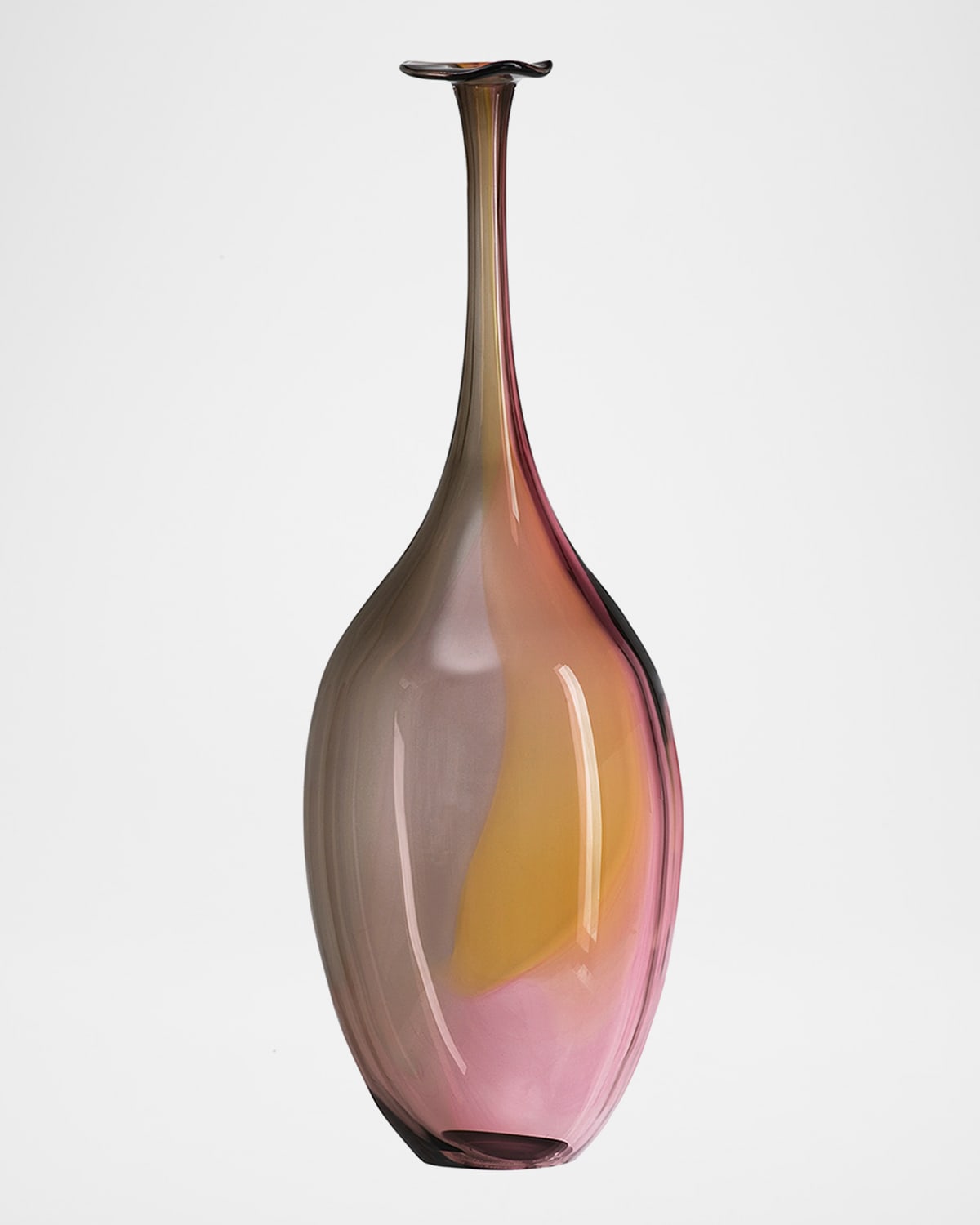 Kosta Boda Small Fidji Vase, Amber/grey/rose In Amber/grey/rose