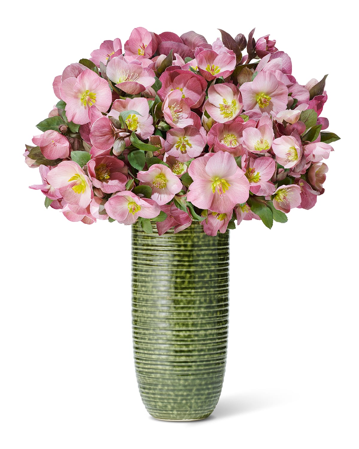 Shop Aerin Calinda Tall Vase In Forest Green