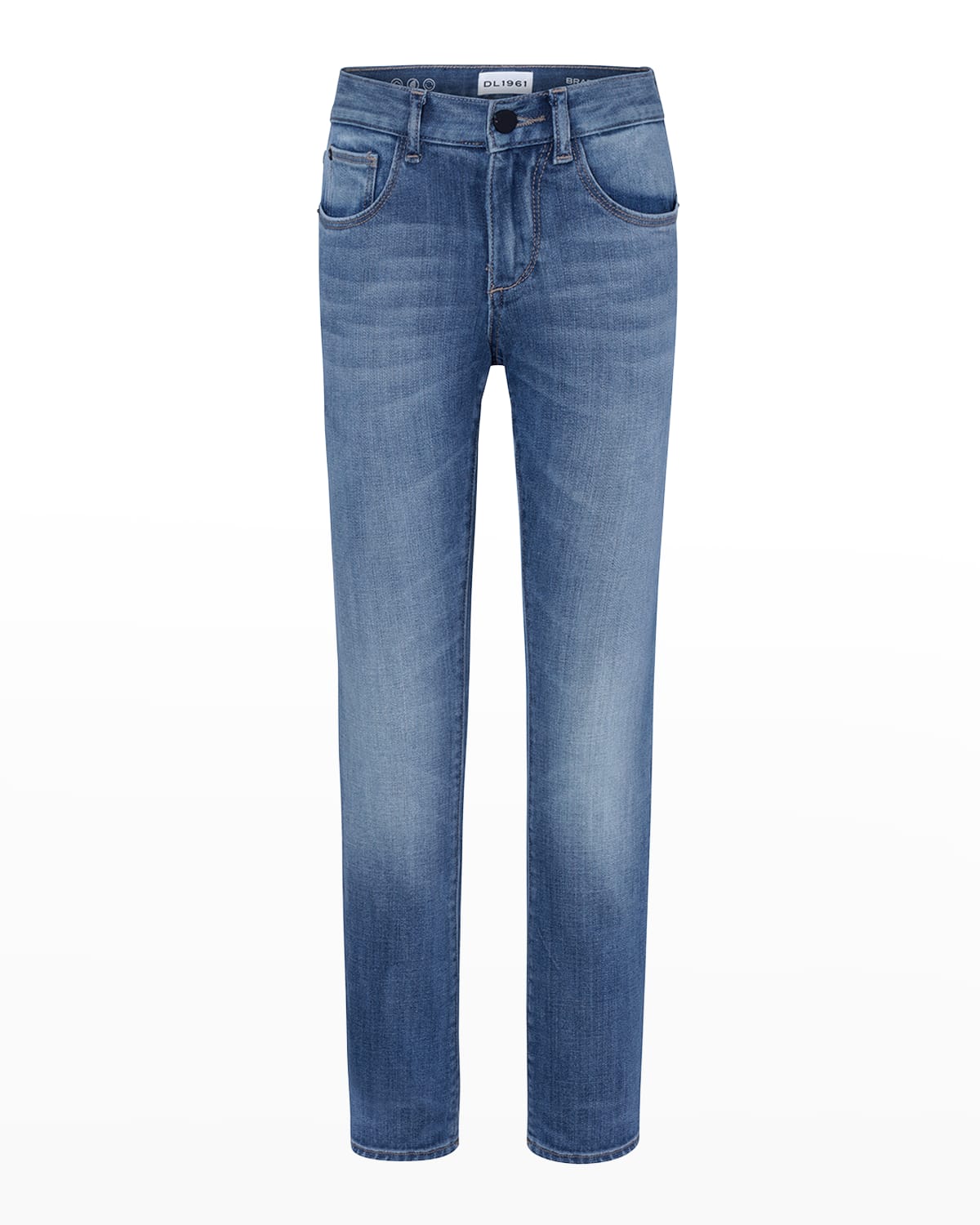 Dl Premium Denim Kids' Boy's Brady Slim-fit Denim Jeans In Medium Blue