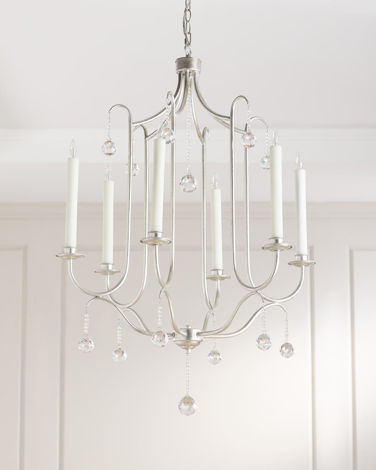 Neiman Marcus Piper Chandelier In Db Silver