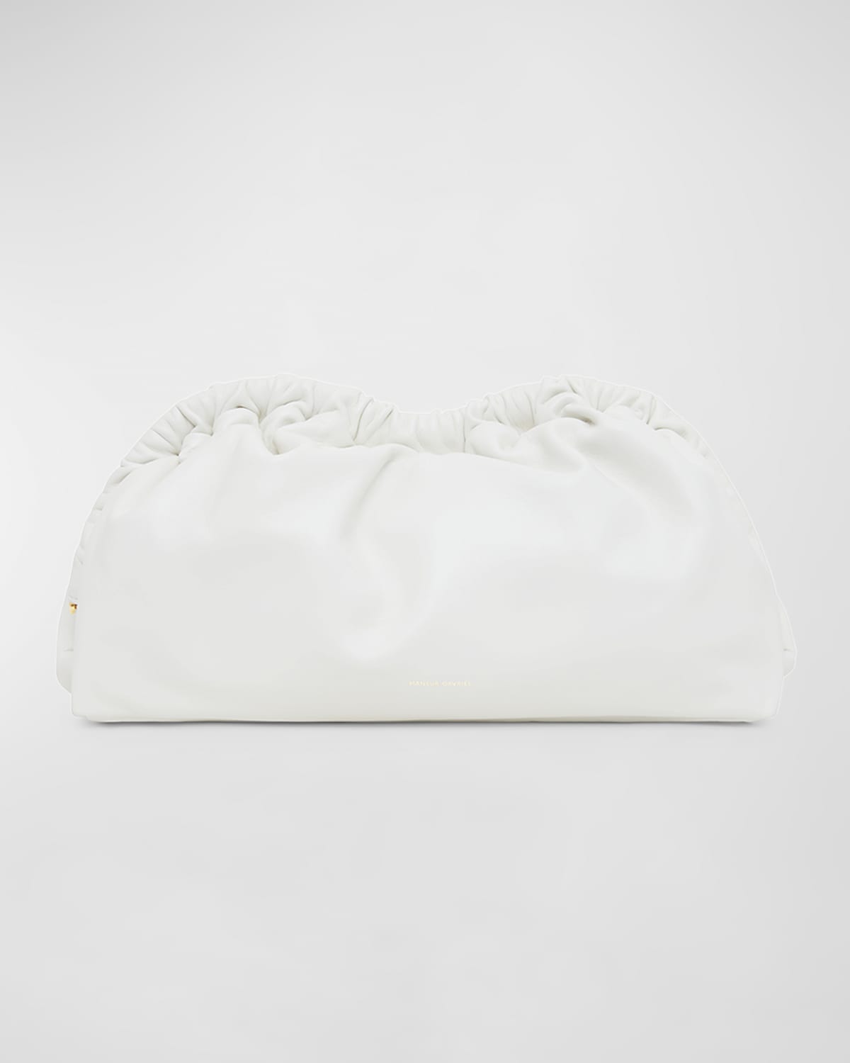 Mansur Gavriel Soft Ruffled Clutch Bag In Bianca