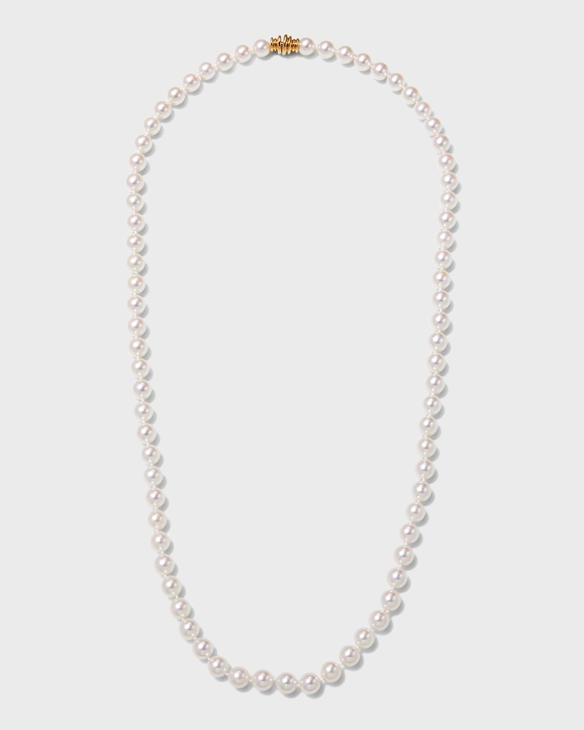 Assael 26" Akoya Cultured 8.5mm Pearl Necklace with Yellow Gold Clasp