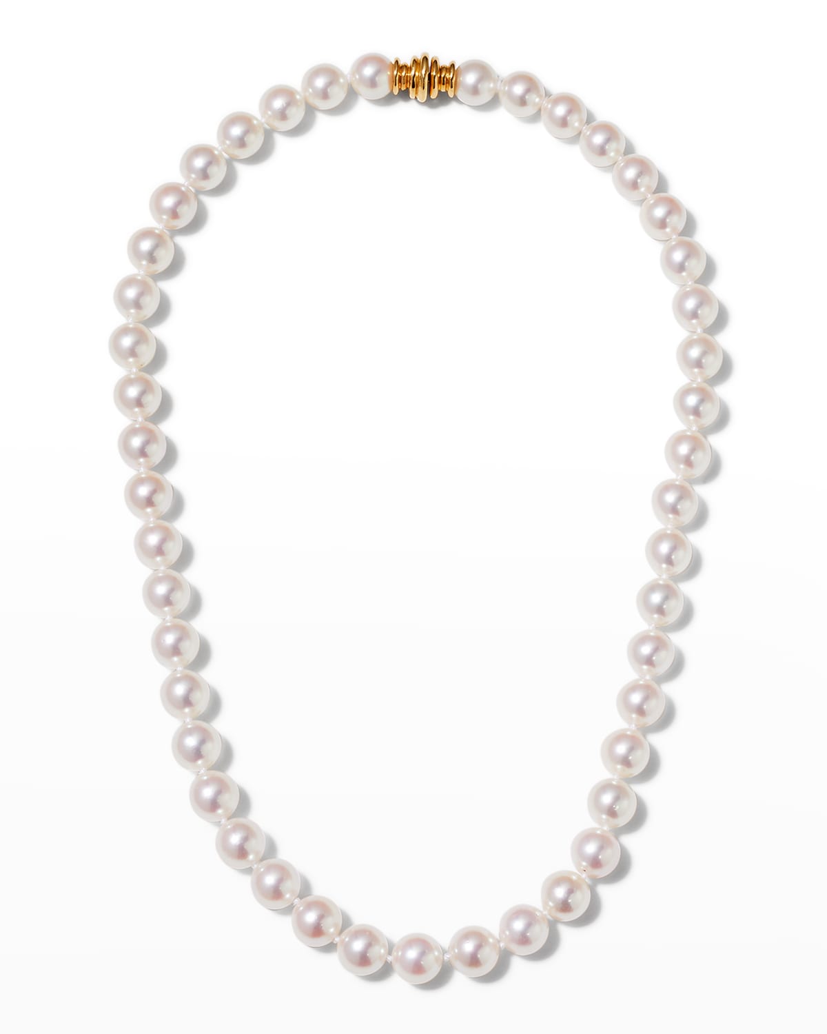 Assael 16" Akoya Cultured 8.5mm Pearl Necklace with Yellow Gold Clasp