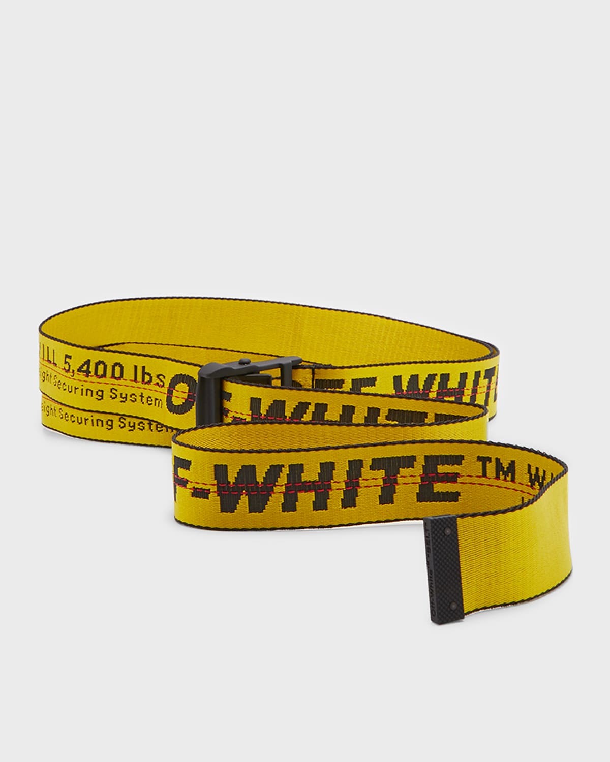 Men's Industrial Web Logo Belt, Yellow