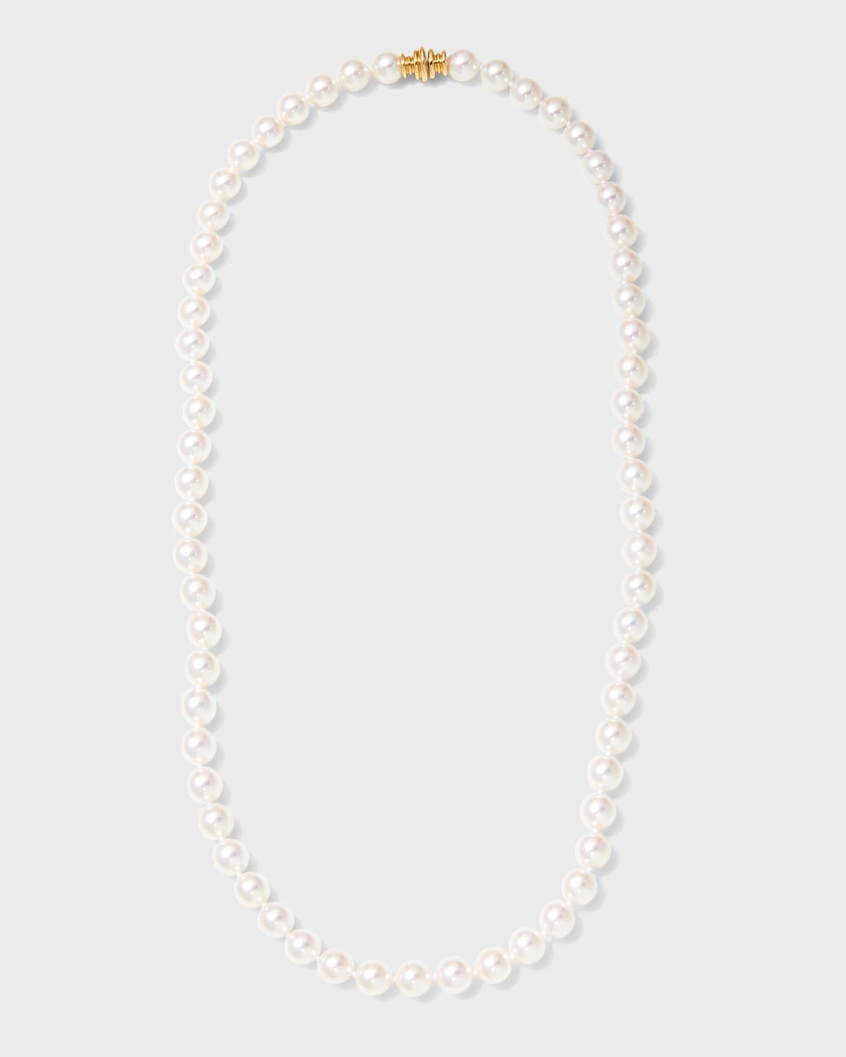 Assael 22" Akoya Cultured 8.5mm Pearl Necklace with Yellow Gold Clasp