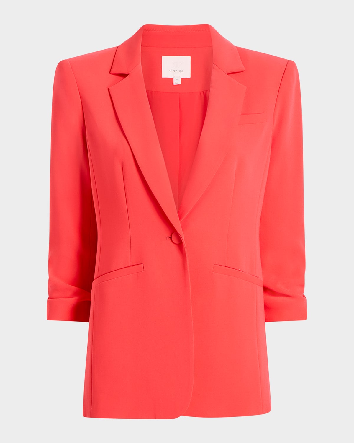 CINQ À SEPT KHLOE CREPE 3/4-SLEEVE BLAZER 