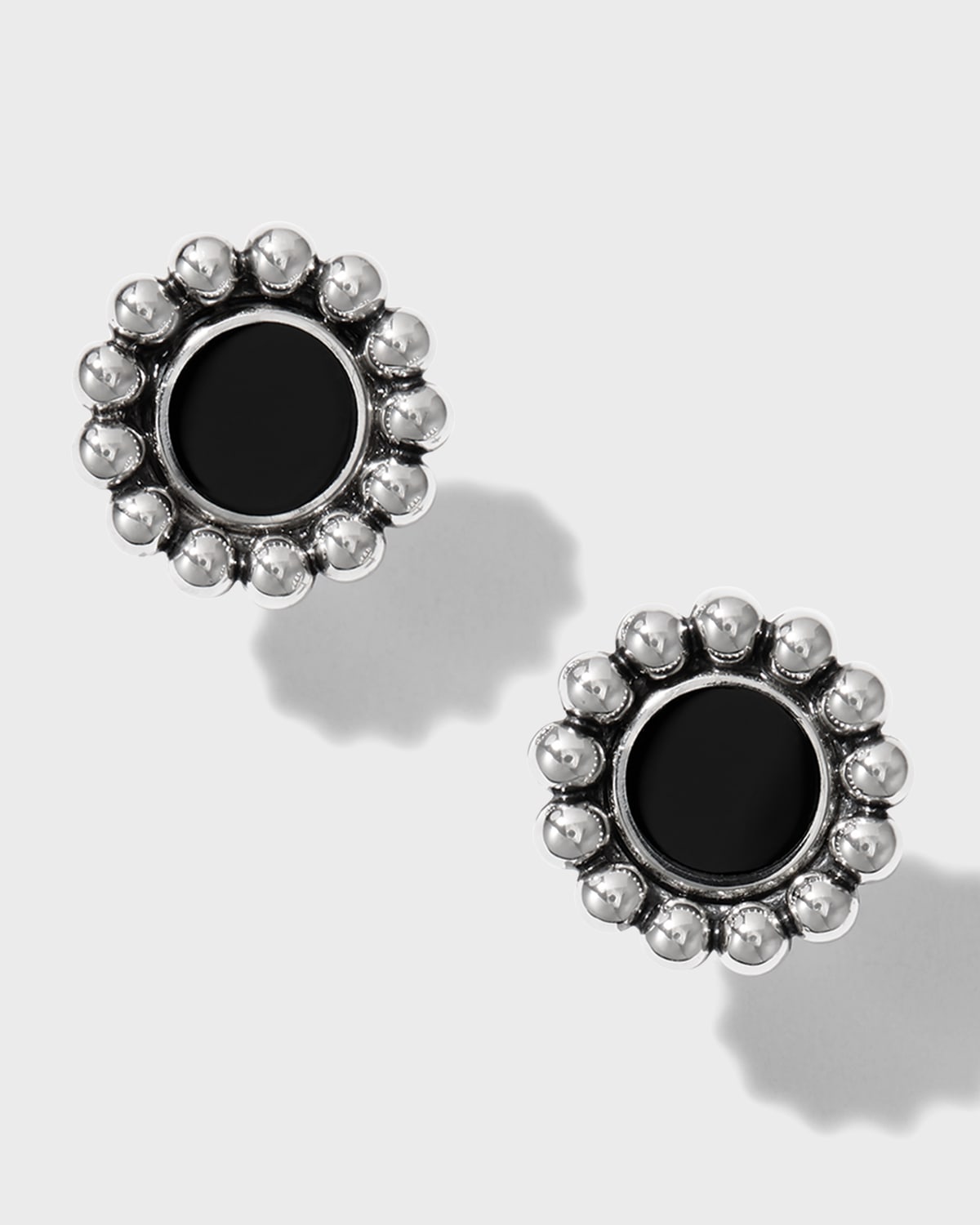Lagos Sterling Silver Maya Black Onyx Stud Earrings In Onyx