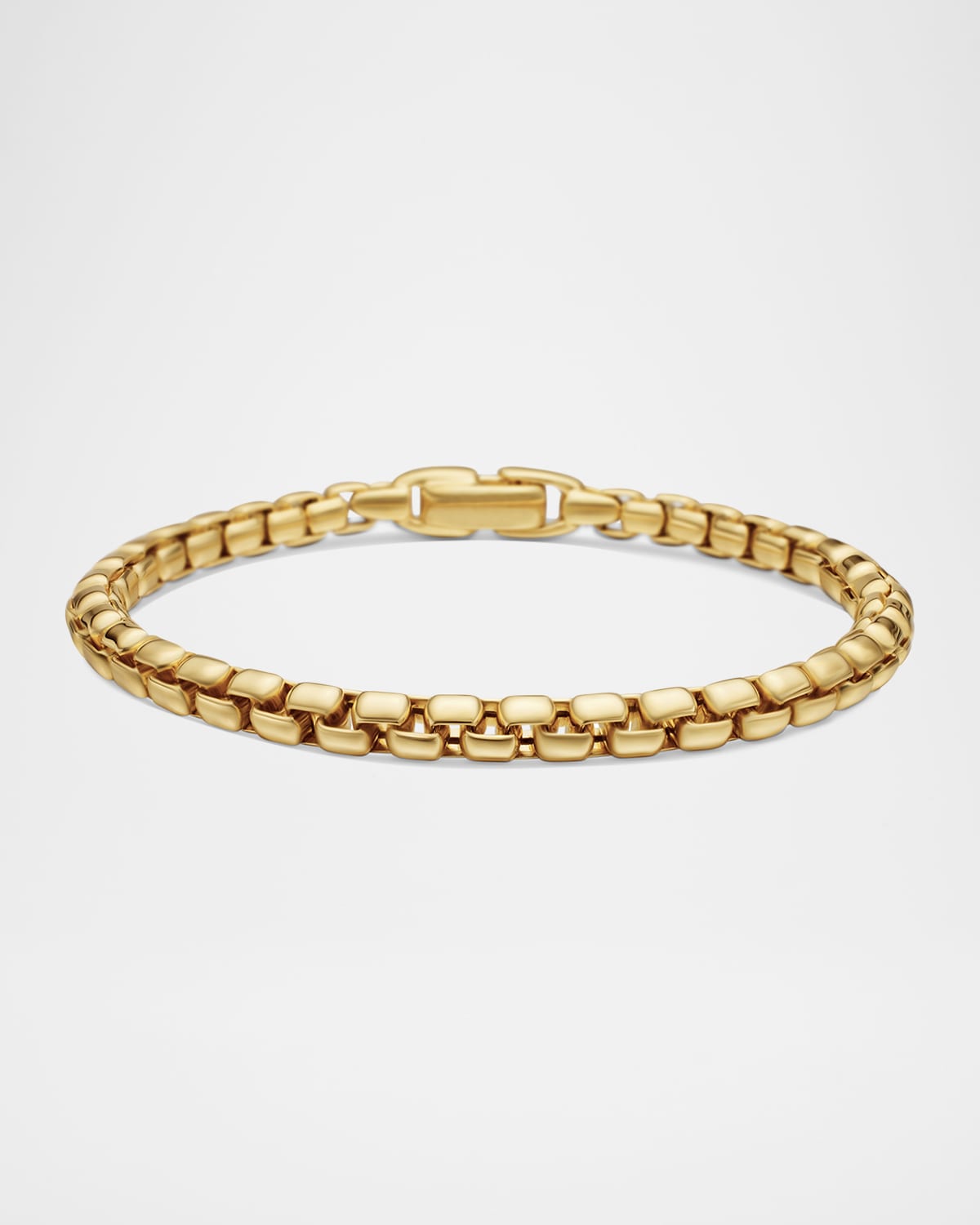 Men's Box Chain Bracelet in 18K Gold, 5mm