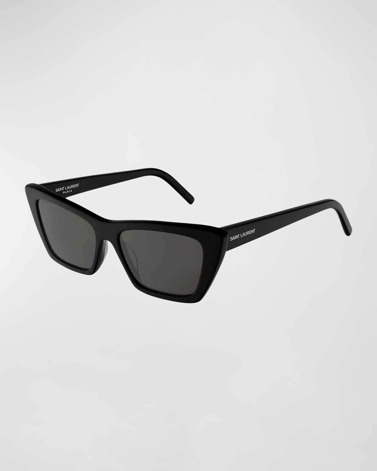 Shop Saint Laurent Cat-eye Acetate Sunglasses In Black