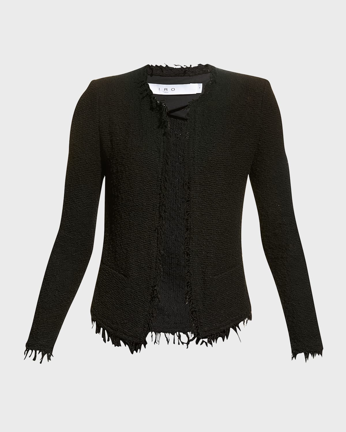 IRO embossed-finish belted jacket - Black