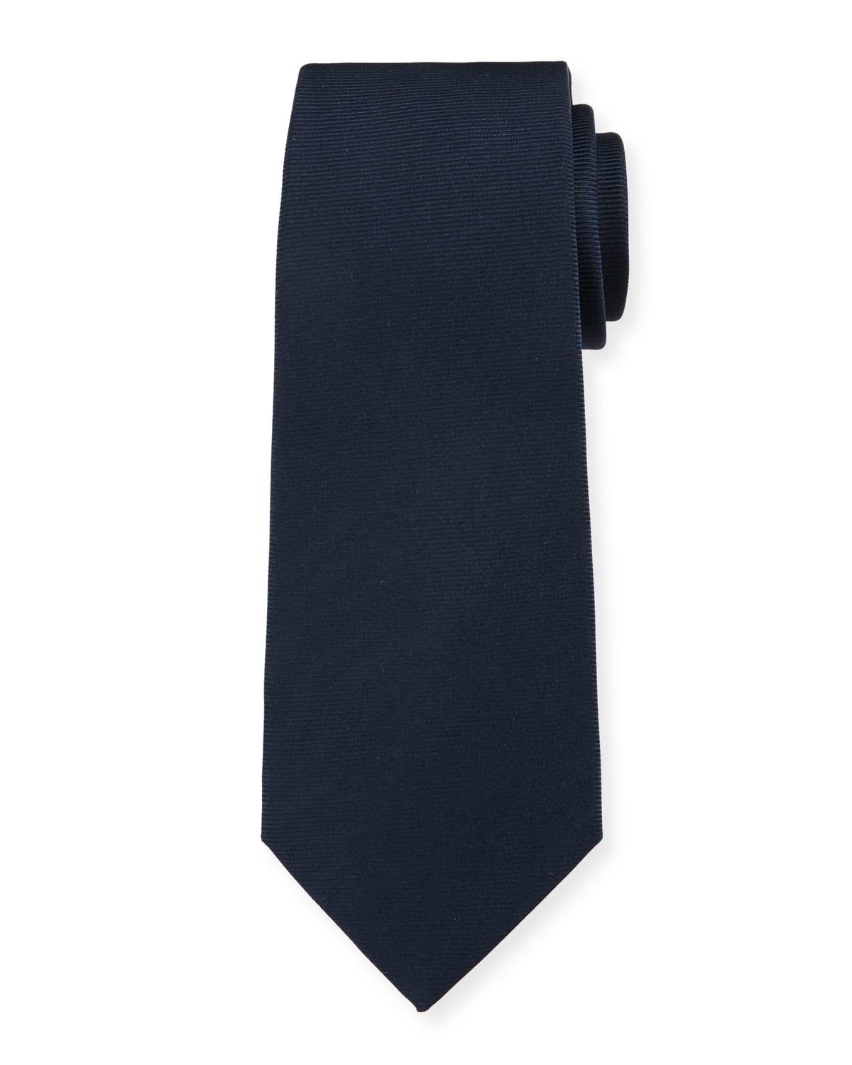 Solid Silk Twill Tie, Navy