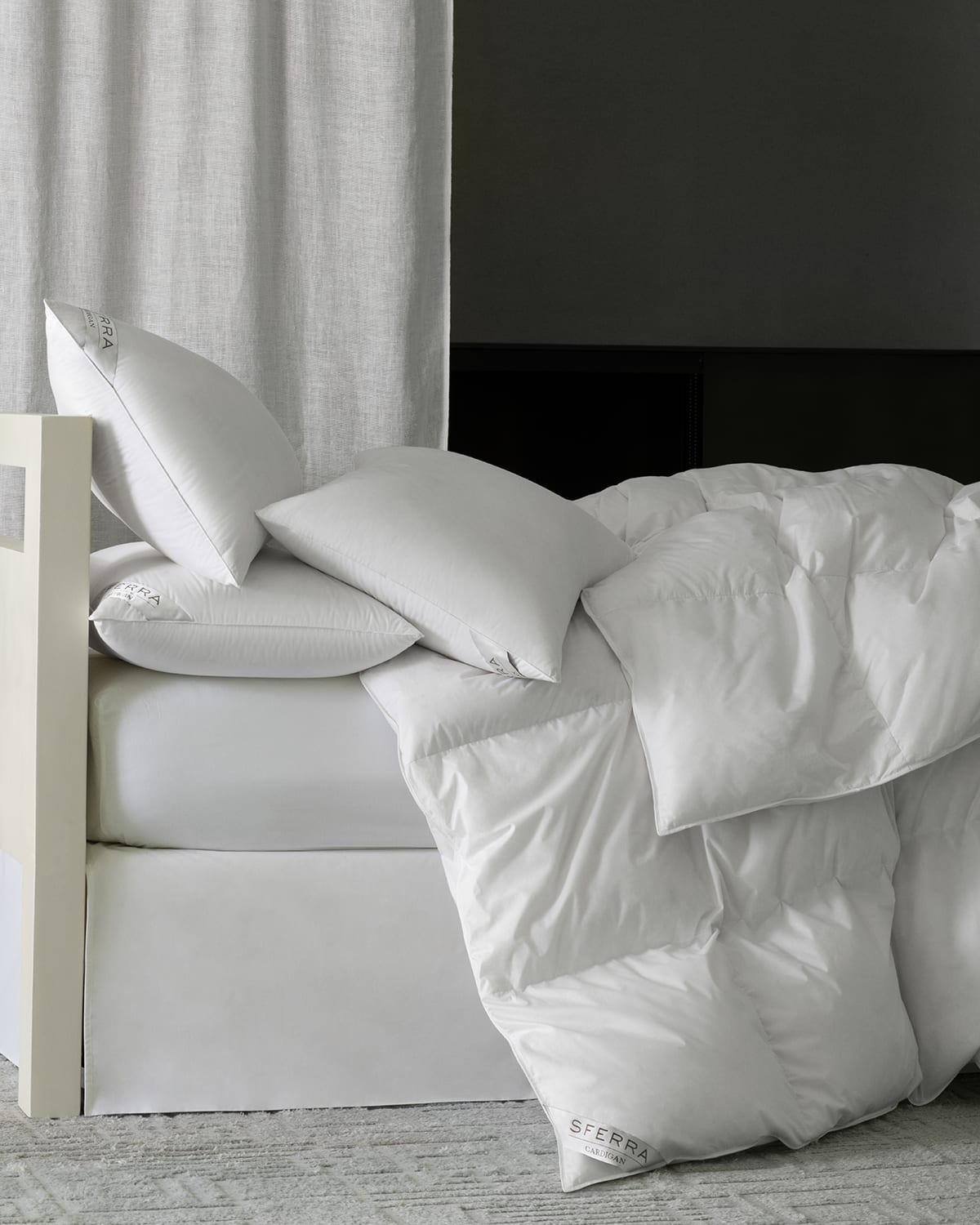 Sferra Cardigan Medium Standard Down Pillow In White