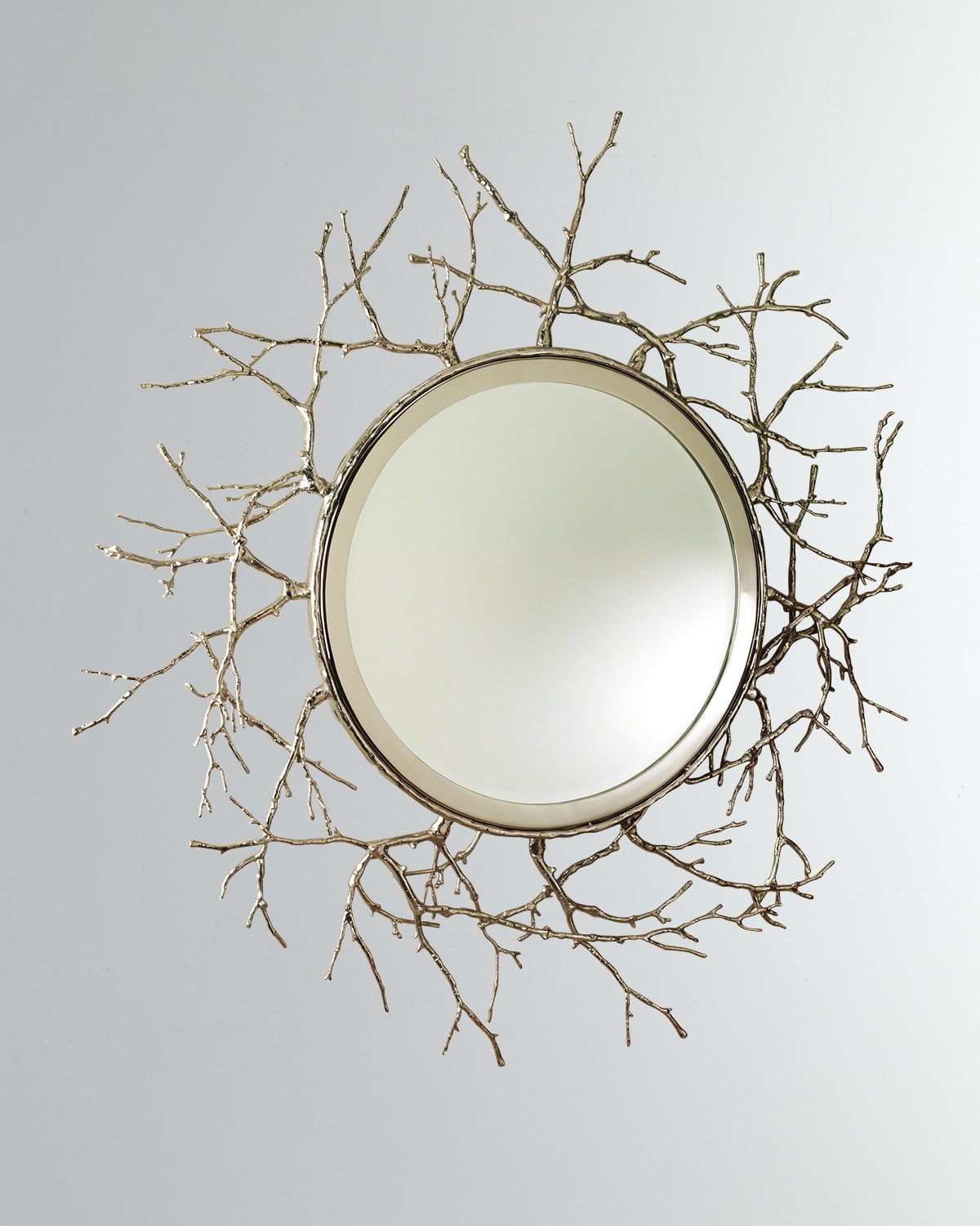 Global Views Twig Mirror In Silver