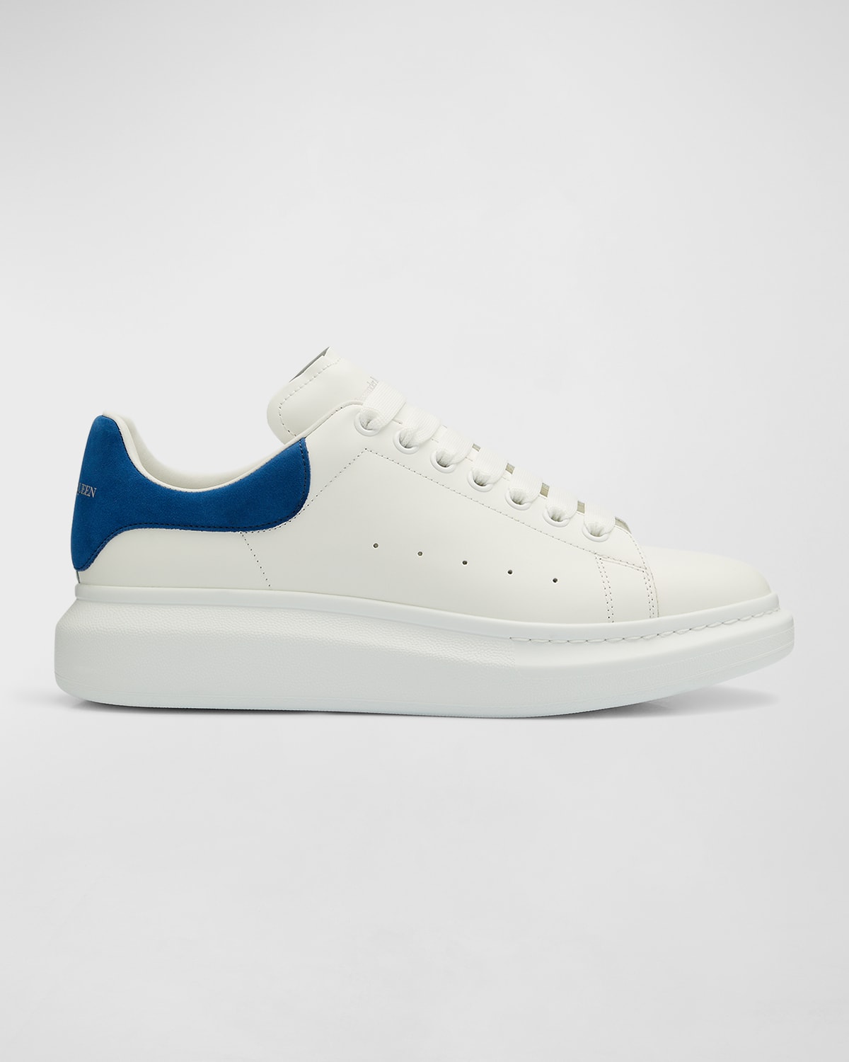 Alexander Mcqueen Men's Oversized Larry Leather Low-top Sneakers In White