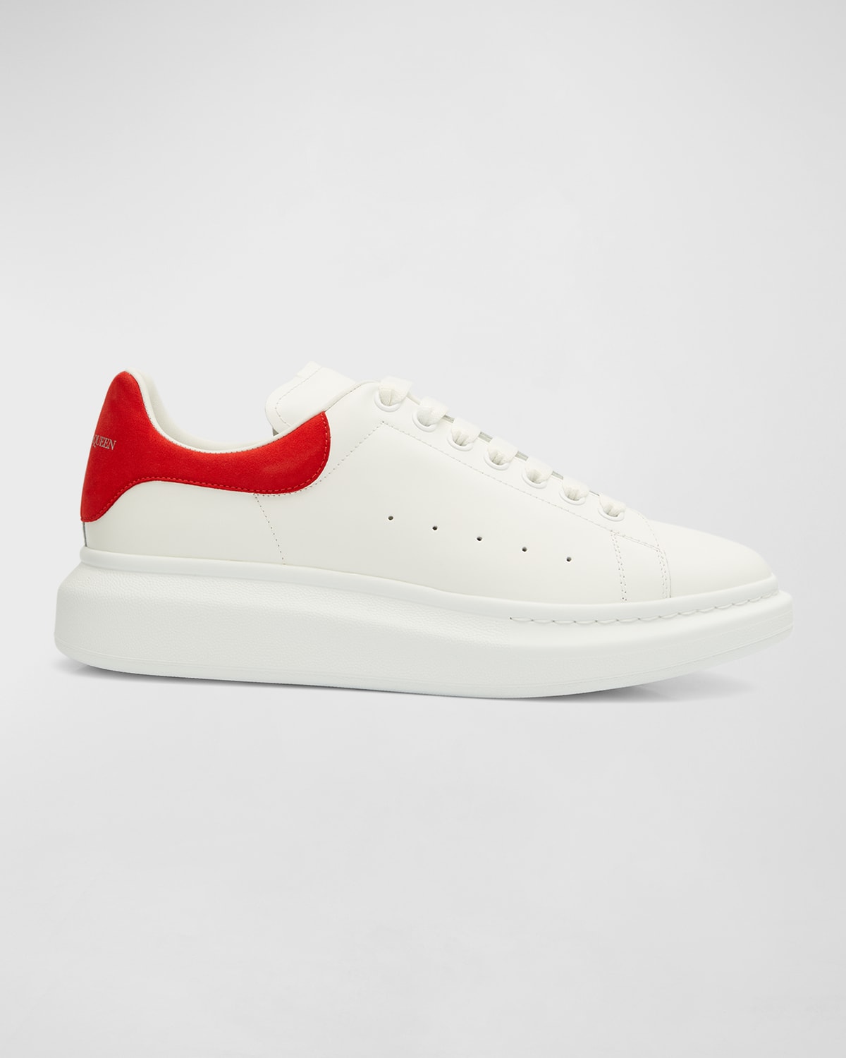 Shop Alexander Mcqueen Men's Oversized Sneakers In White/red