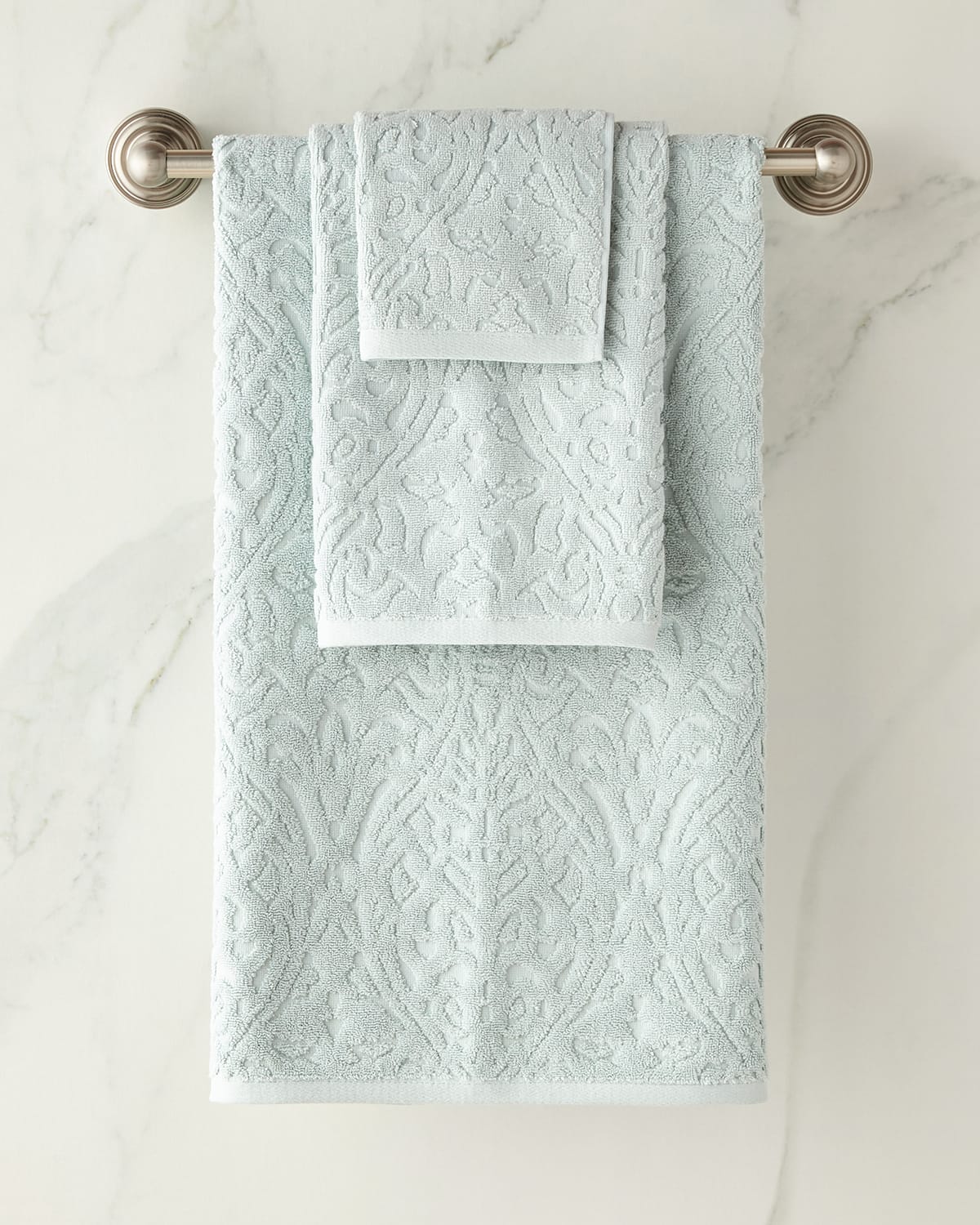 Kassatex Firenze Hand Towel In Skylight Blue