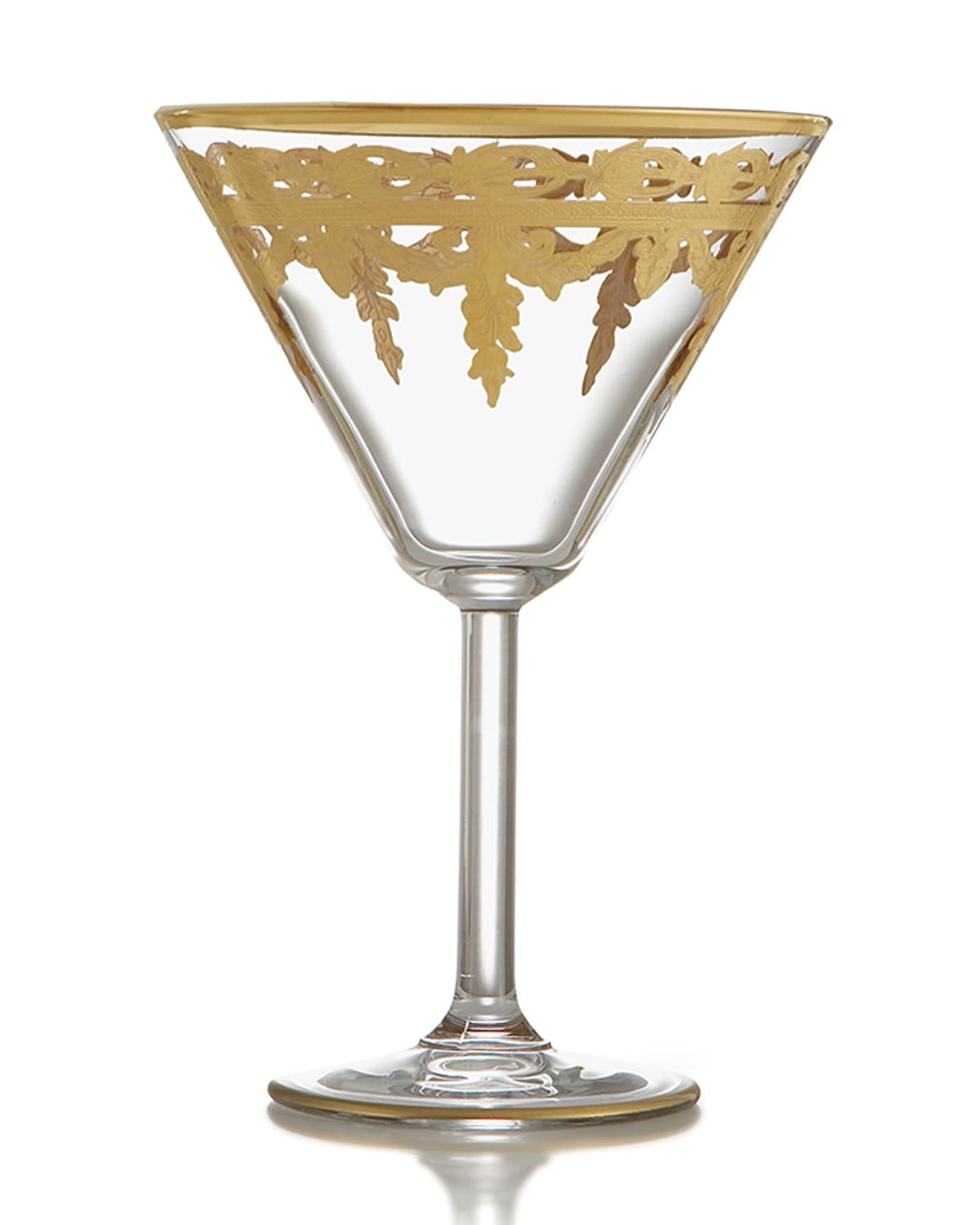 Shop Arte Italica Vetro Gold Martini Glass In Gld